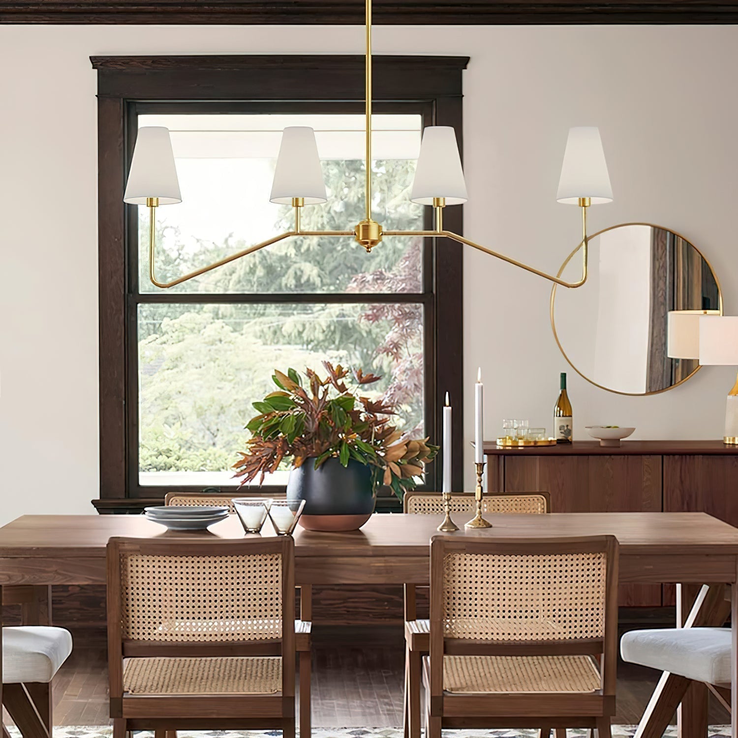 Avvenora Messing Stoff Vintage Industrial Pendelleuchte-Letslighting