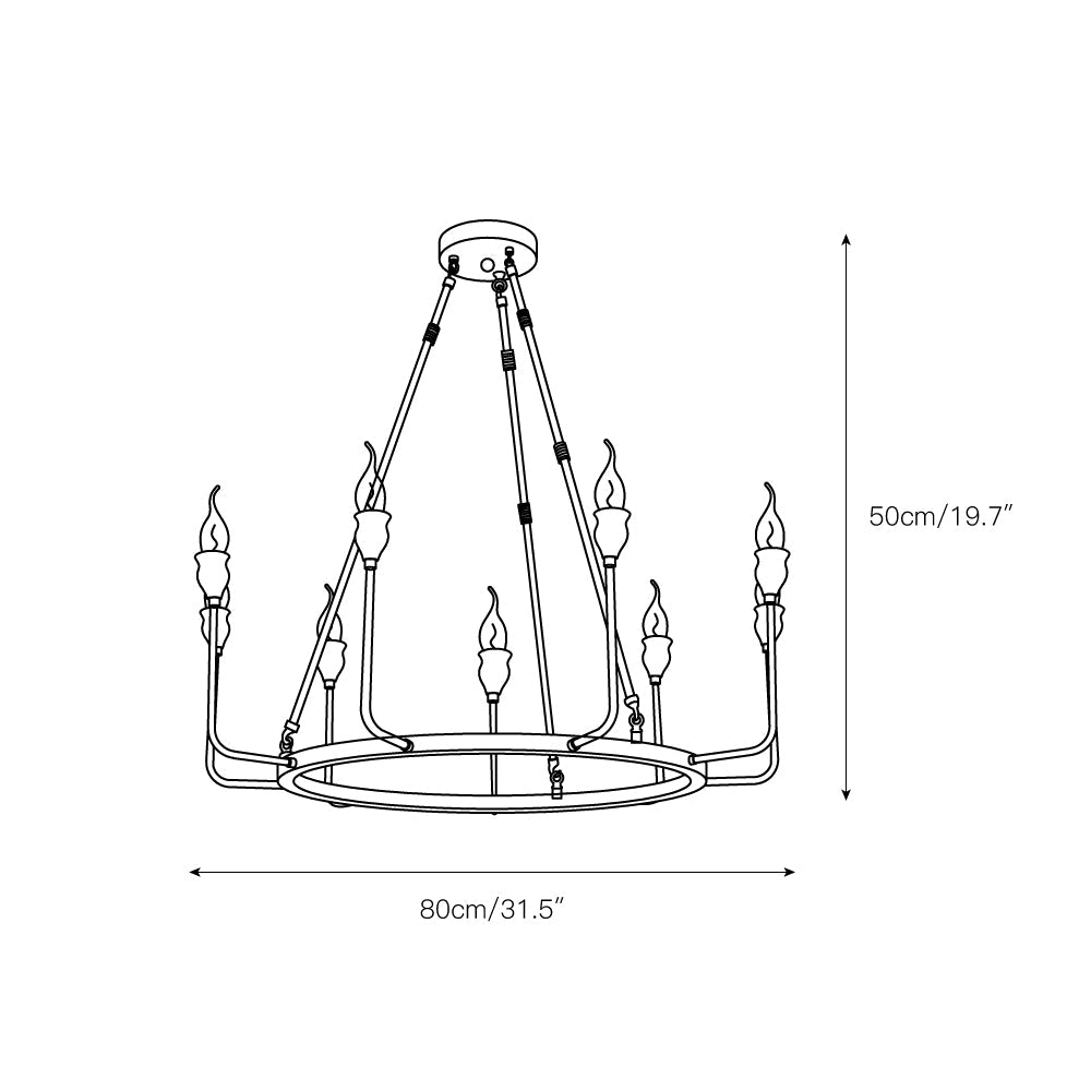 Fljotuvyh Modern Industrial Kerze Kronleuchter-Letslighting