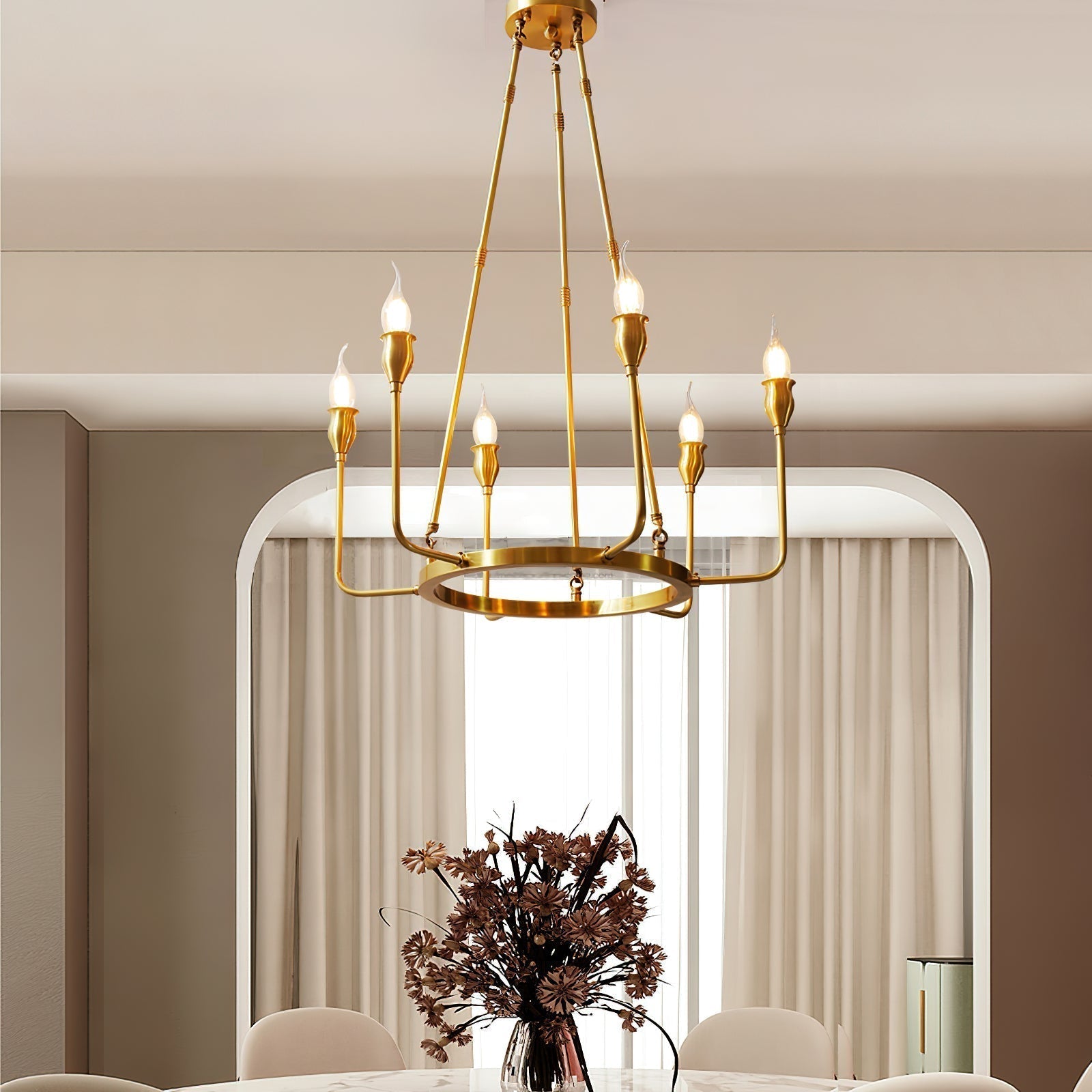 Fljotuvyh Modern Industrial Kerze Kronleuchter-Letslighting