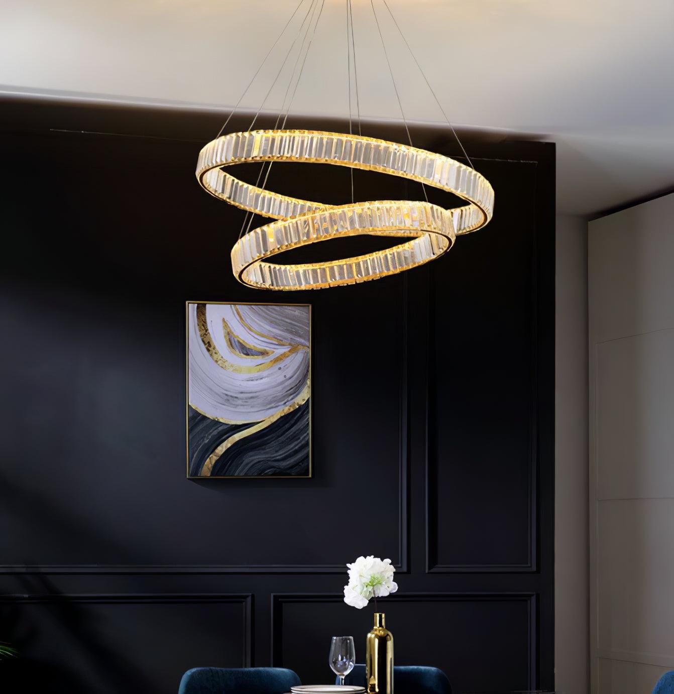 Lustra Kronleuchter-Goldkristallring-Letslighting