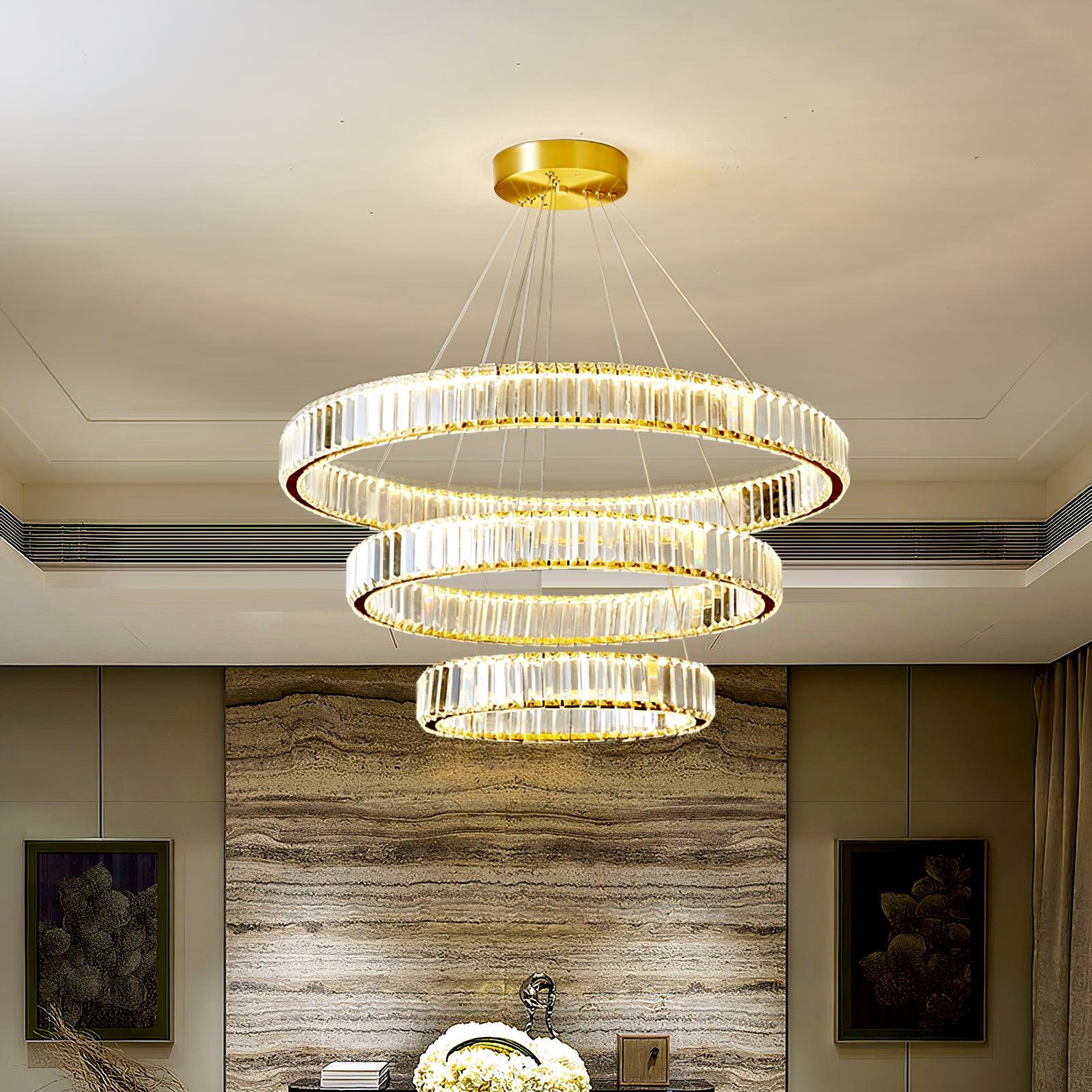 Lustra Kronleuchter-Goldkristallring-Letslighting