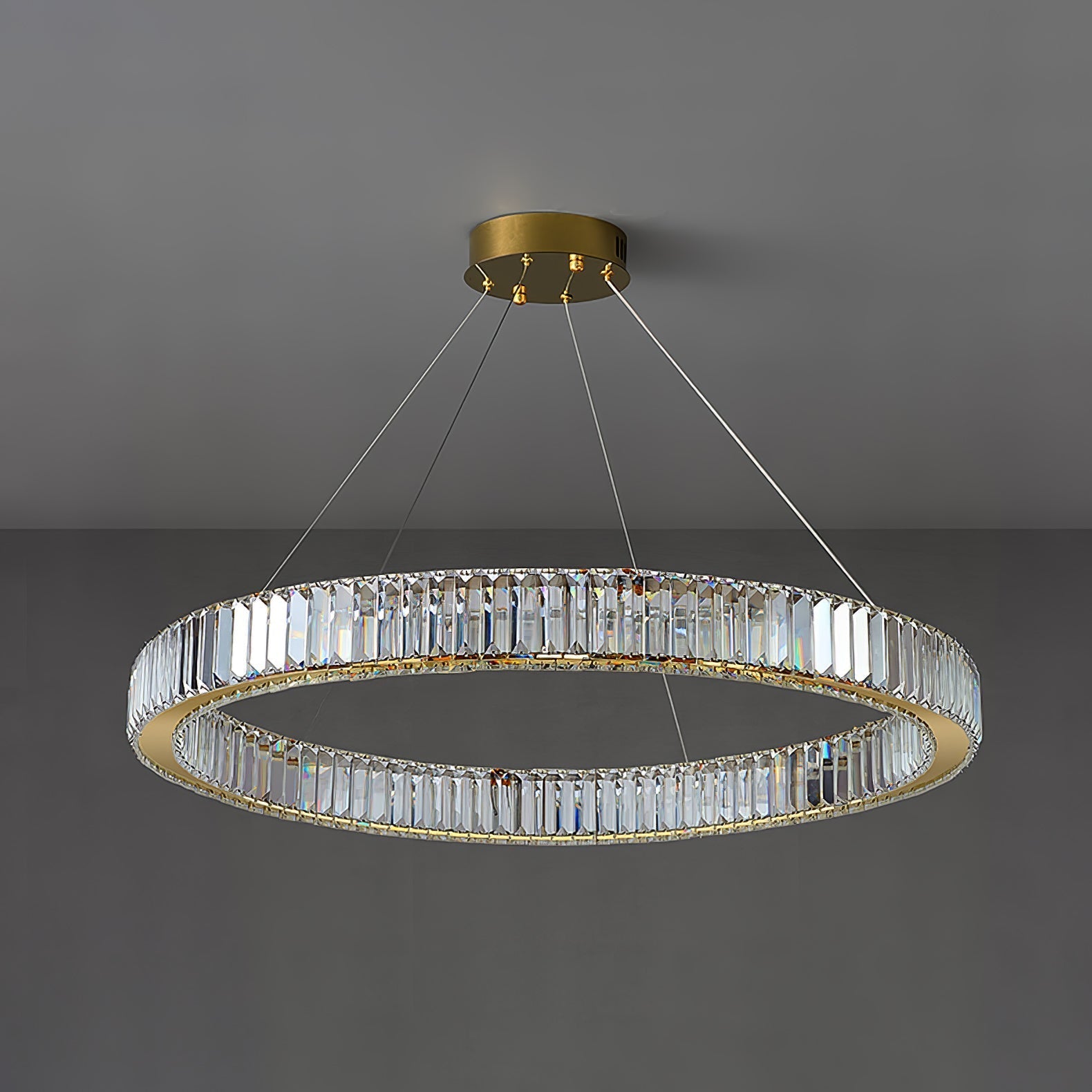 Lustra Kronleuchter-Goldkristallring-Letslighting