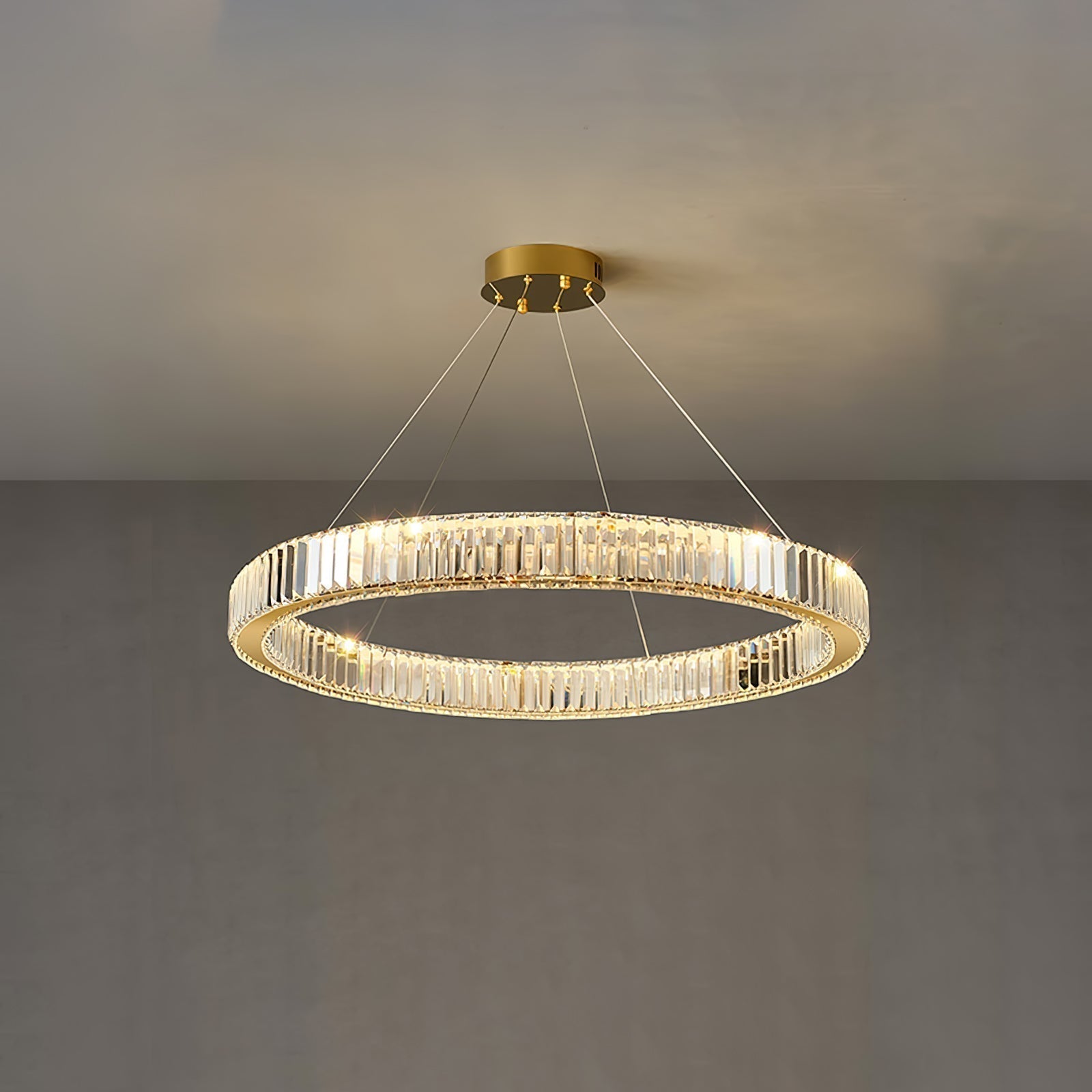 Lustra Kronleuchter-Goldkristallring-Letslighting