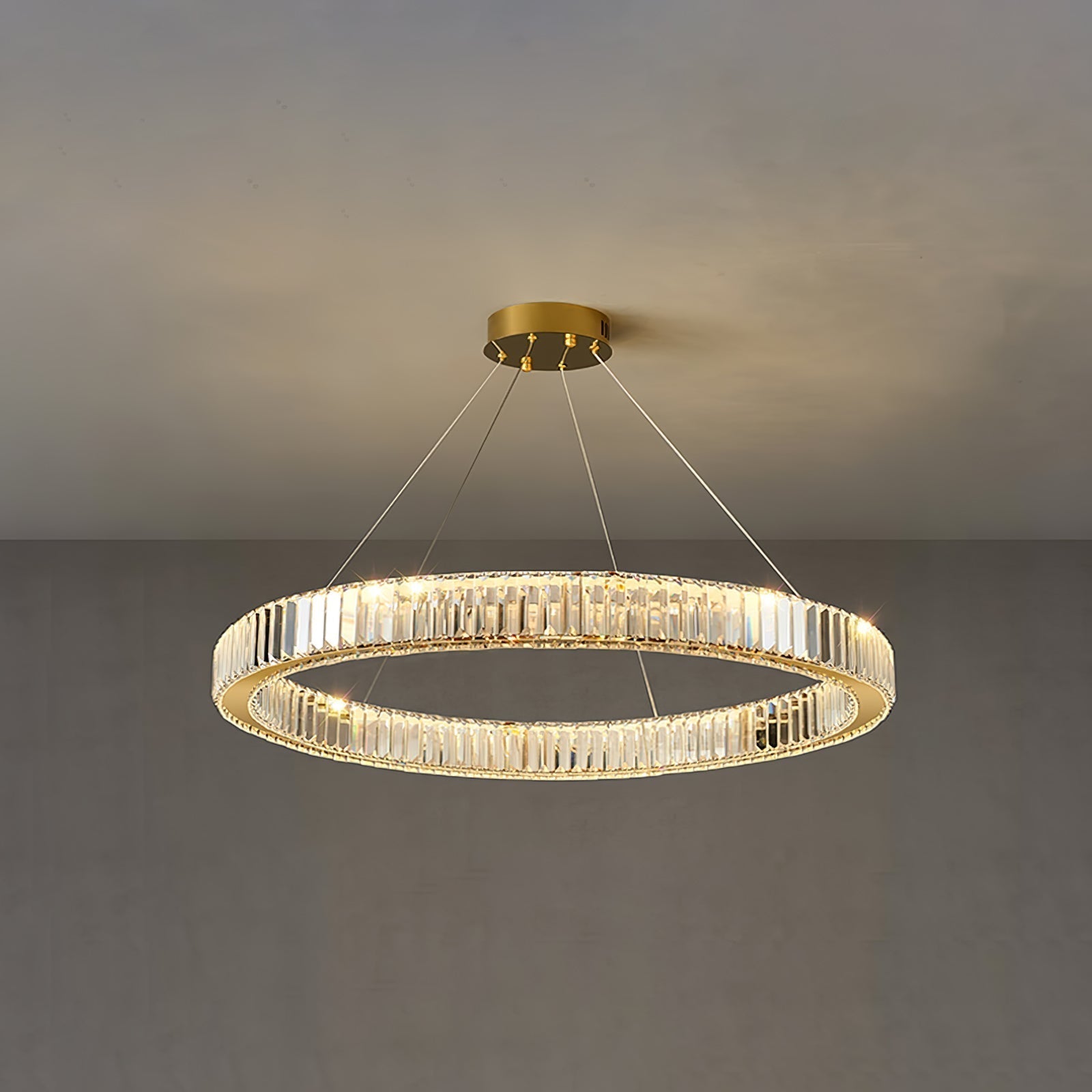 Lustra Kronleuchter-Goldkristallring-Letslighting