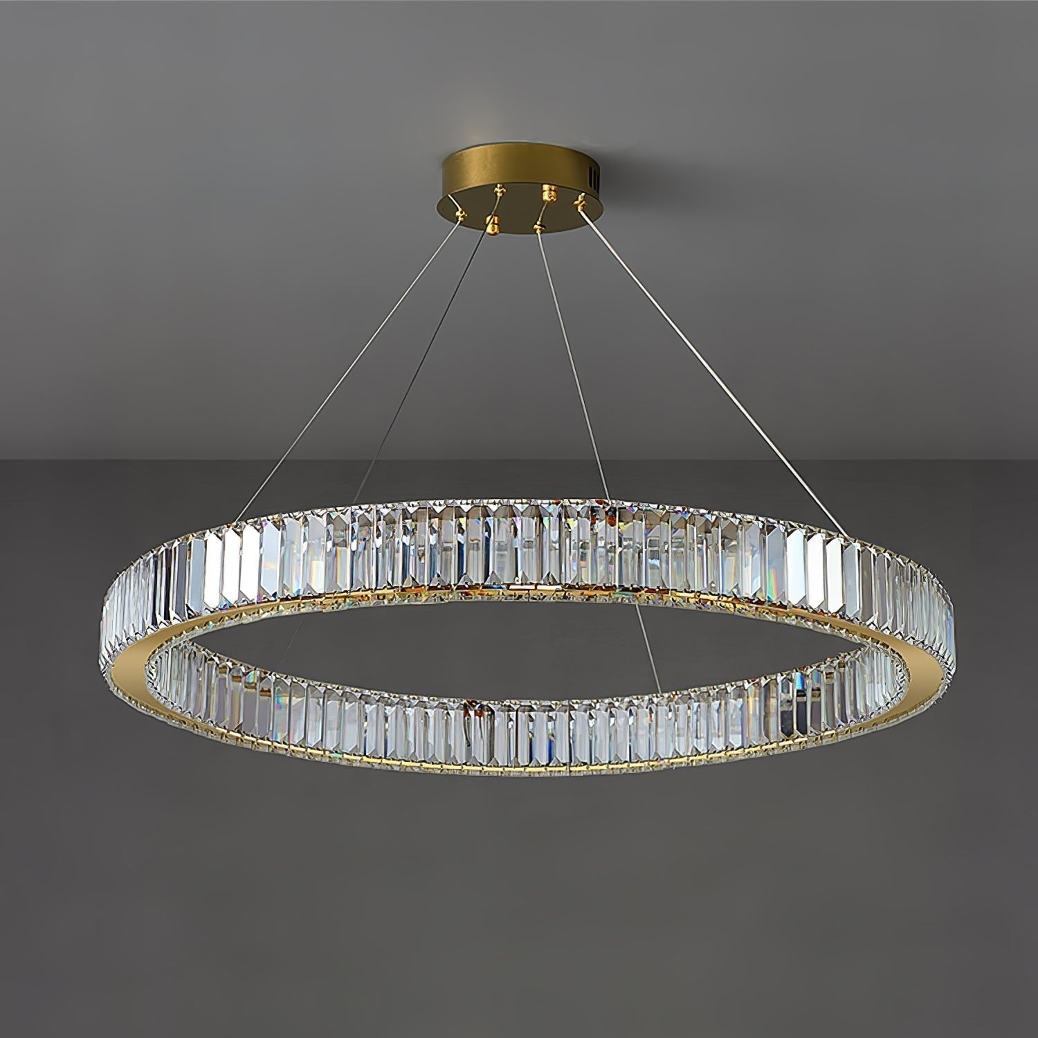 Lustra Kronleuchter-Goldkristallring-Letslighting