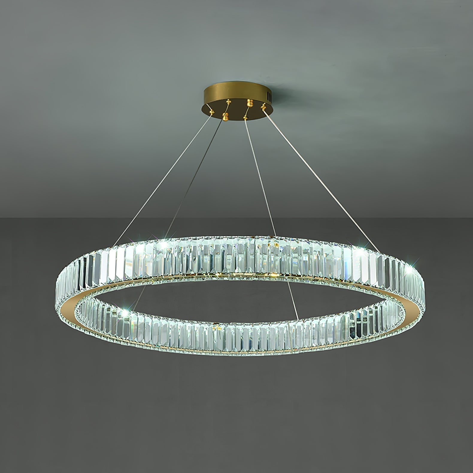 Lustra Kronleuchter-Goldkristallring-Letslighting