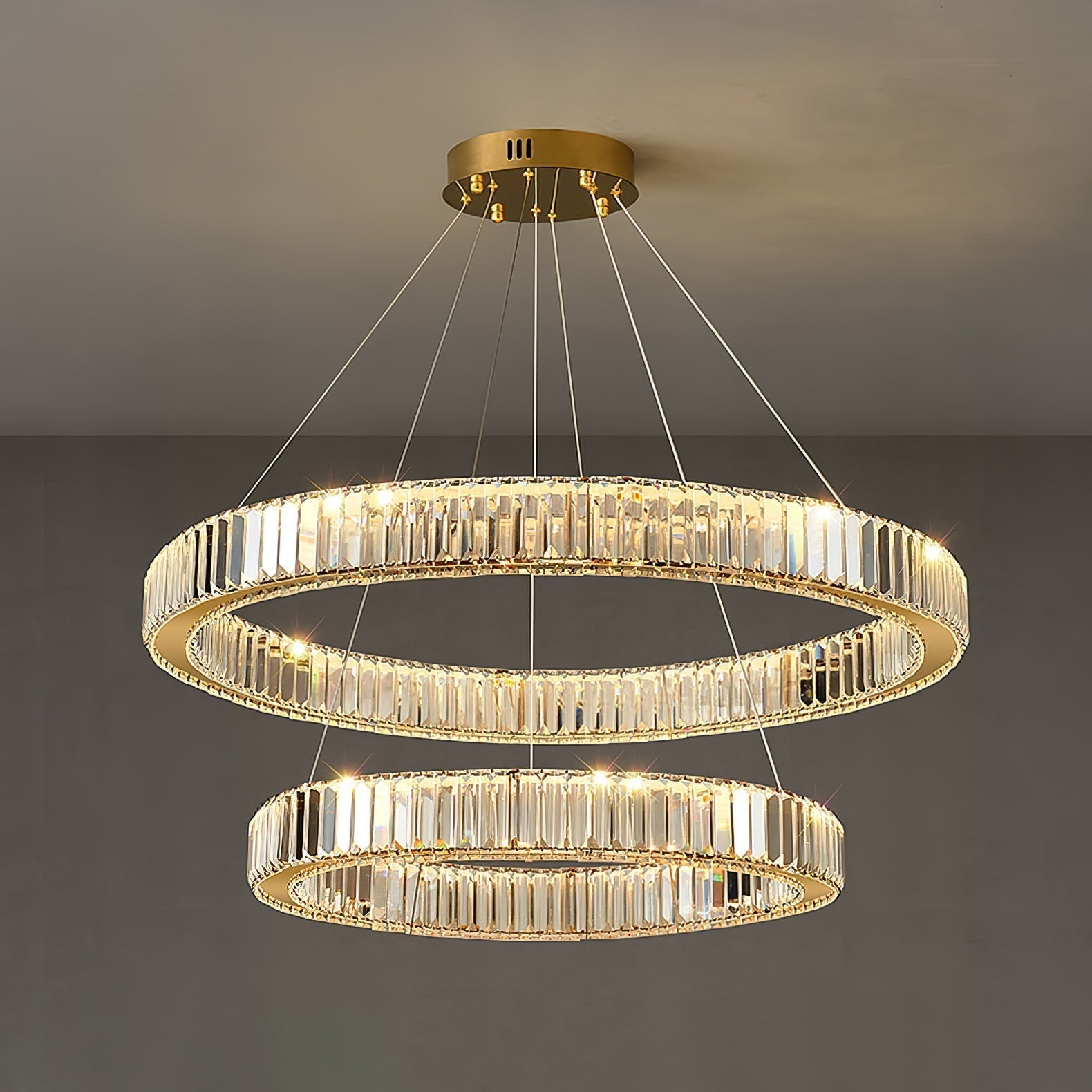 Lustra Kronleuchter-Goldkristallring-Letslighting