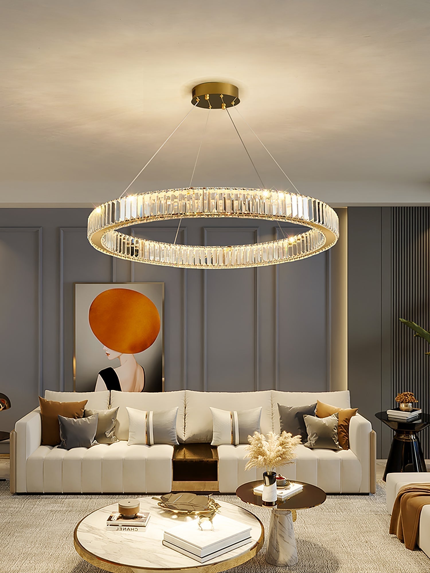 Lustra Kronleuchter-Goldkristallring-Letslighting