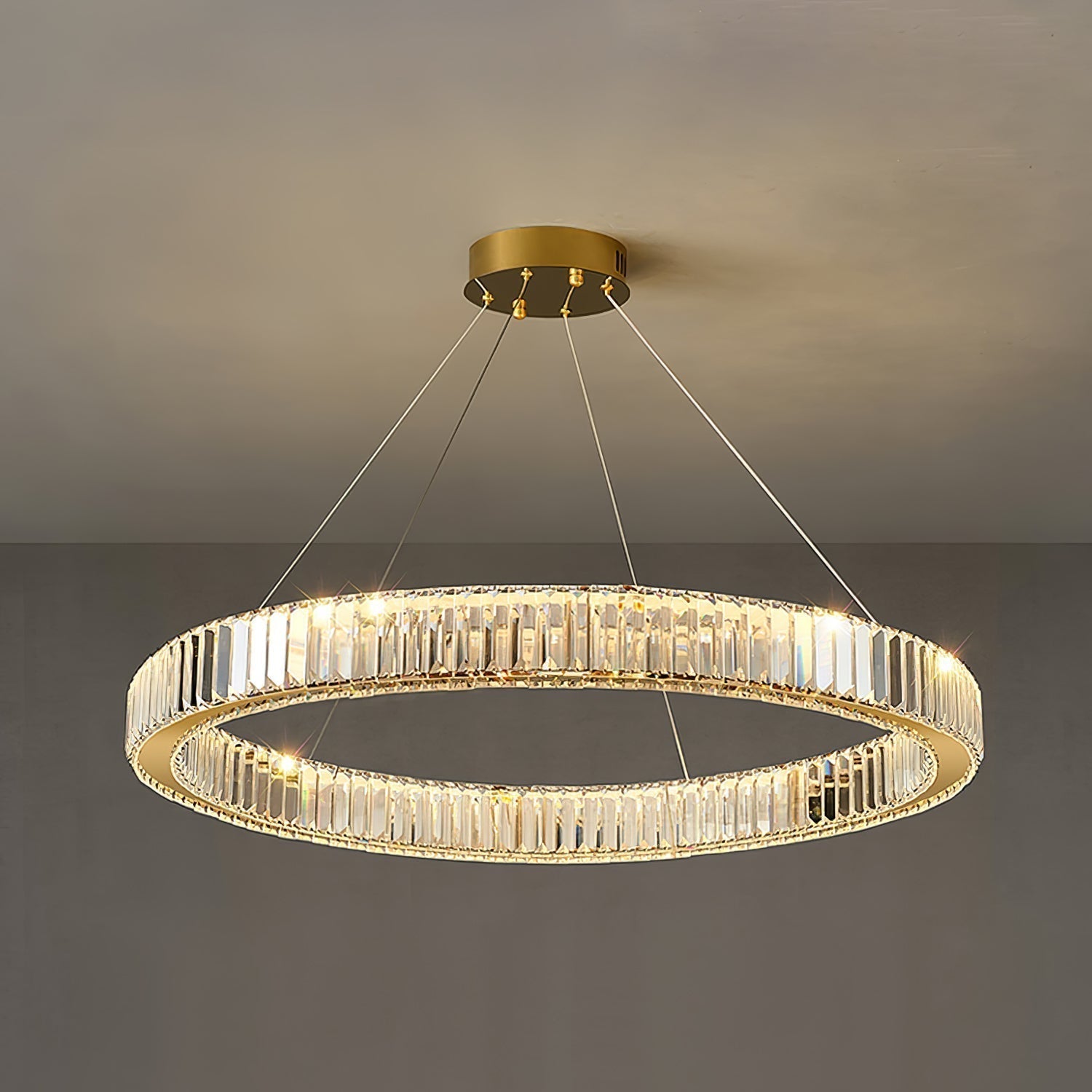 Lustra Kronleuchter-Goldkristallring-Letslighting