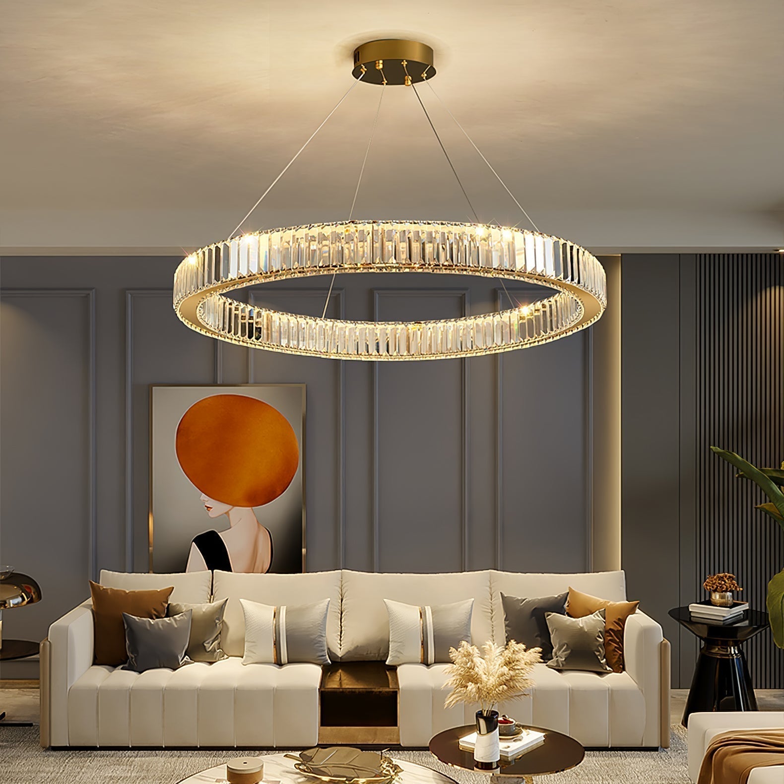 Lustra Kronleuchter-Goldkristallring-Letslighting