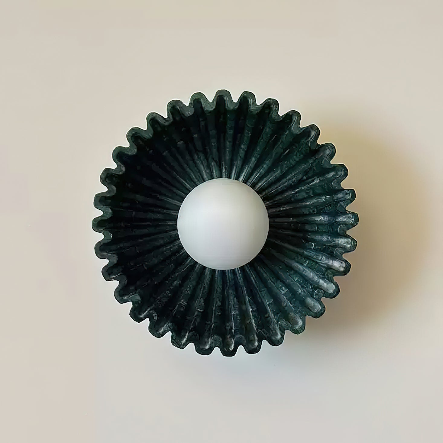 Wandleuchte Keramik Glas Dunkelgrün Weiß Schwarz Beige Skulptural-Letslighting
