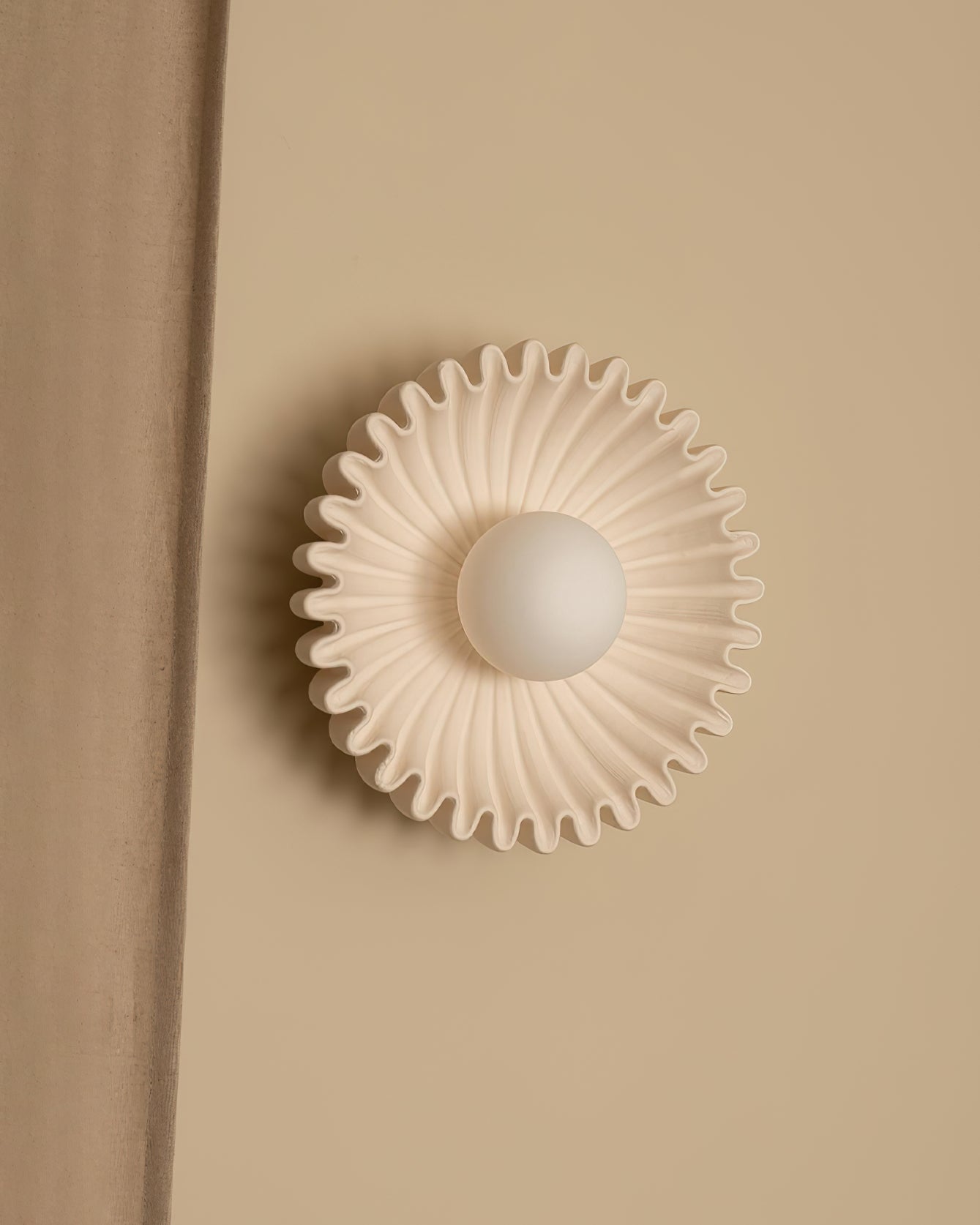 Wandleuchte Keramik Glas Dunkelgrün Weiß Schwarz Beige Skulptural-Letslighting
