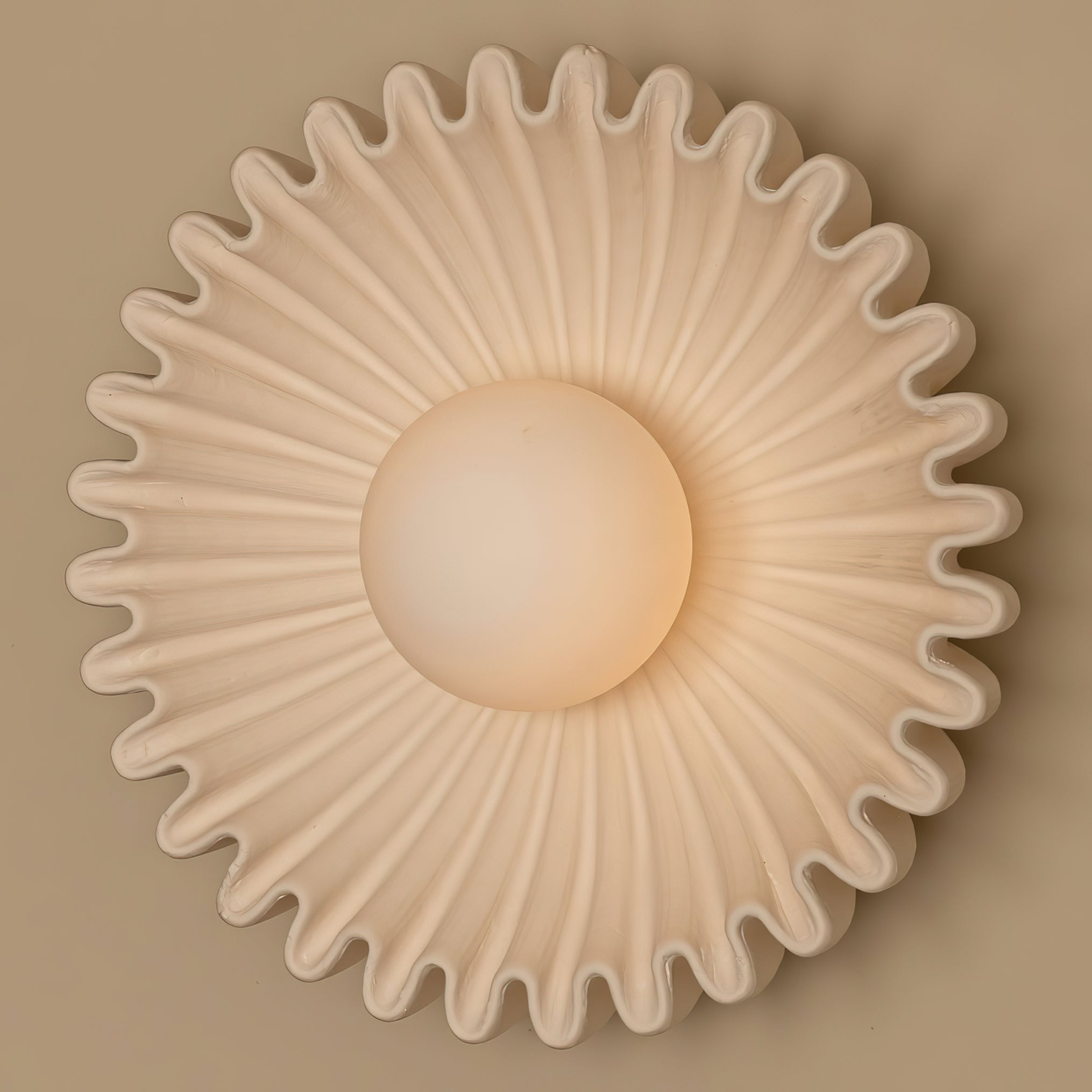 Wandleuchte Keramik Glas Dunkelgrün Weiß Schwarz Beige Skulptural-Letslighting