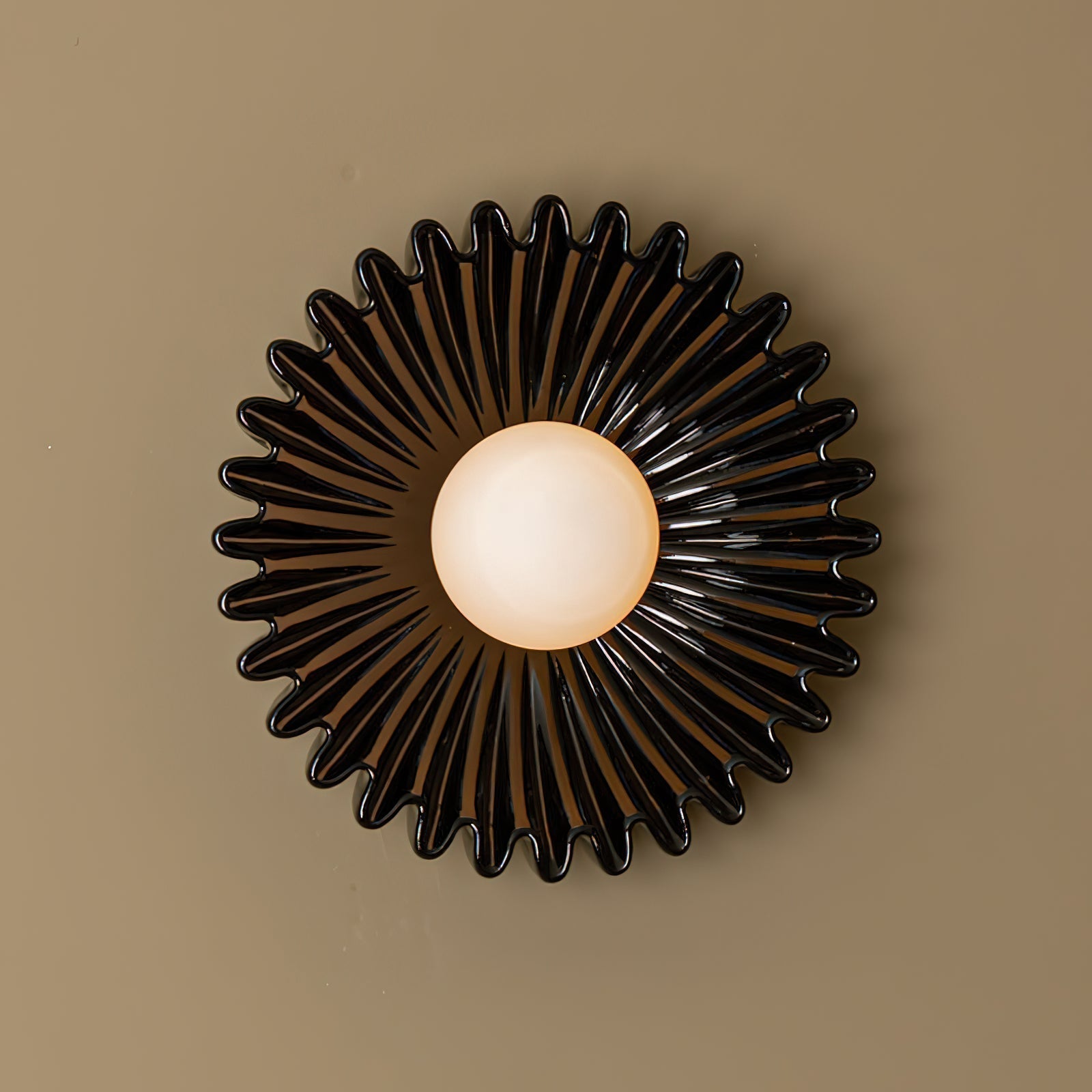 Wandleuchte Keramik Glas Dunkelgrün Weiß Schwarz Beige Skulptural-Letslighting