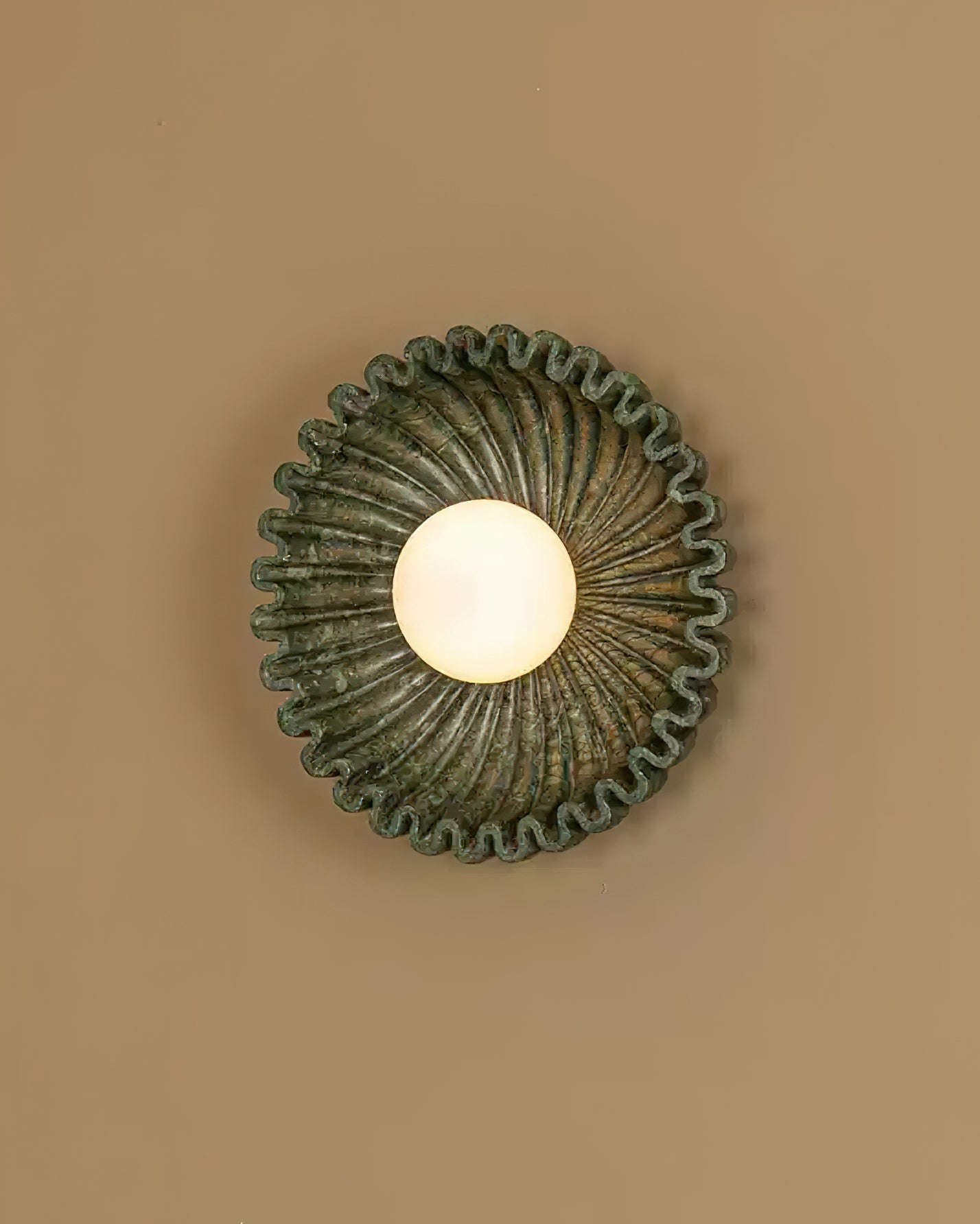 Wandleuchte Keramik Glas Dunkelgrün Weiß Schwarz Beige Skulptural-Letslighting