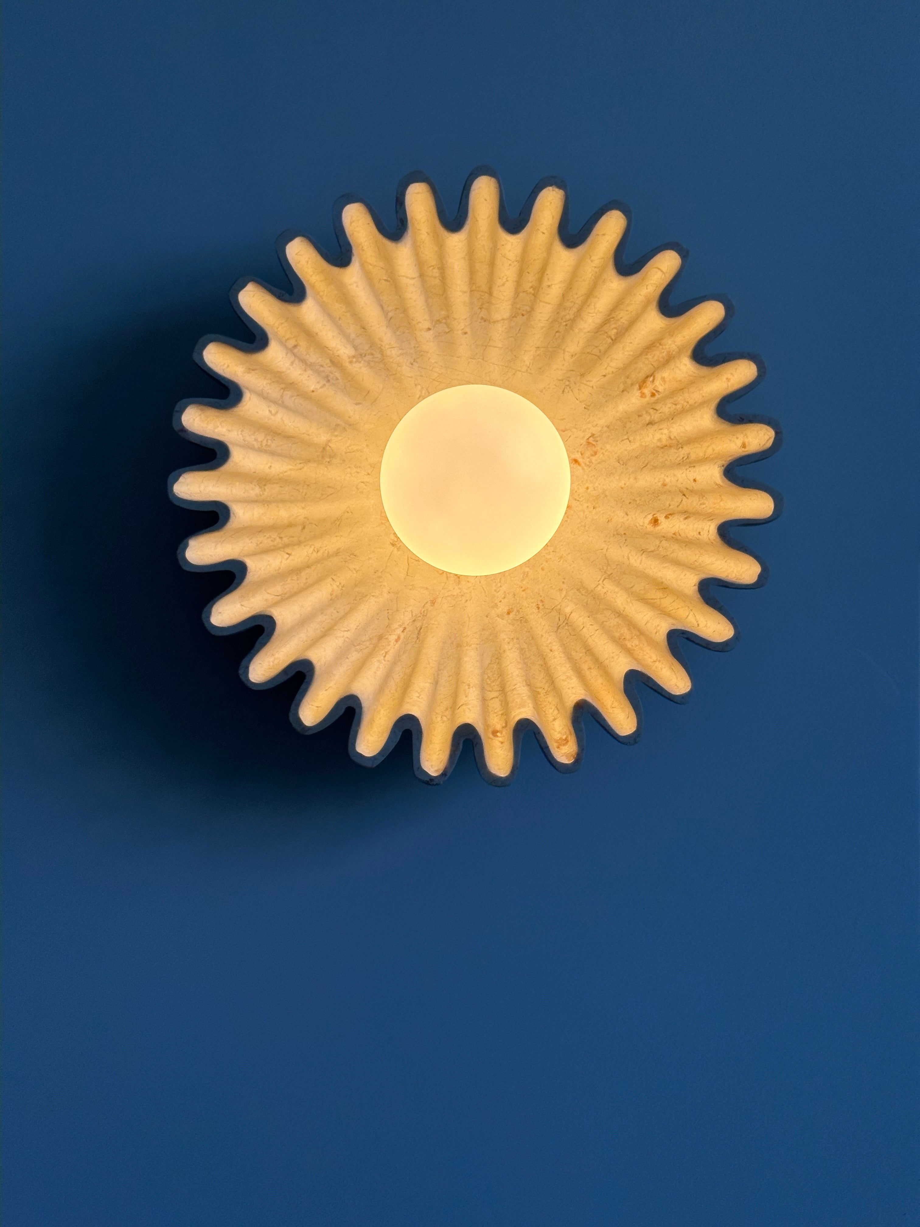 Wandleuchte Keramik Glas Dunkelgrün Weiß Schwarz Beige Skulptural-Letslighting