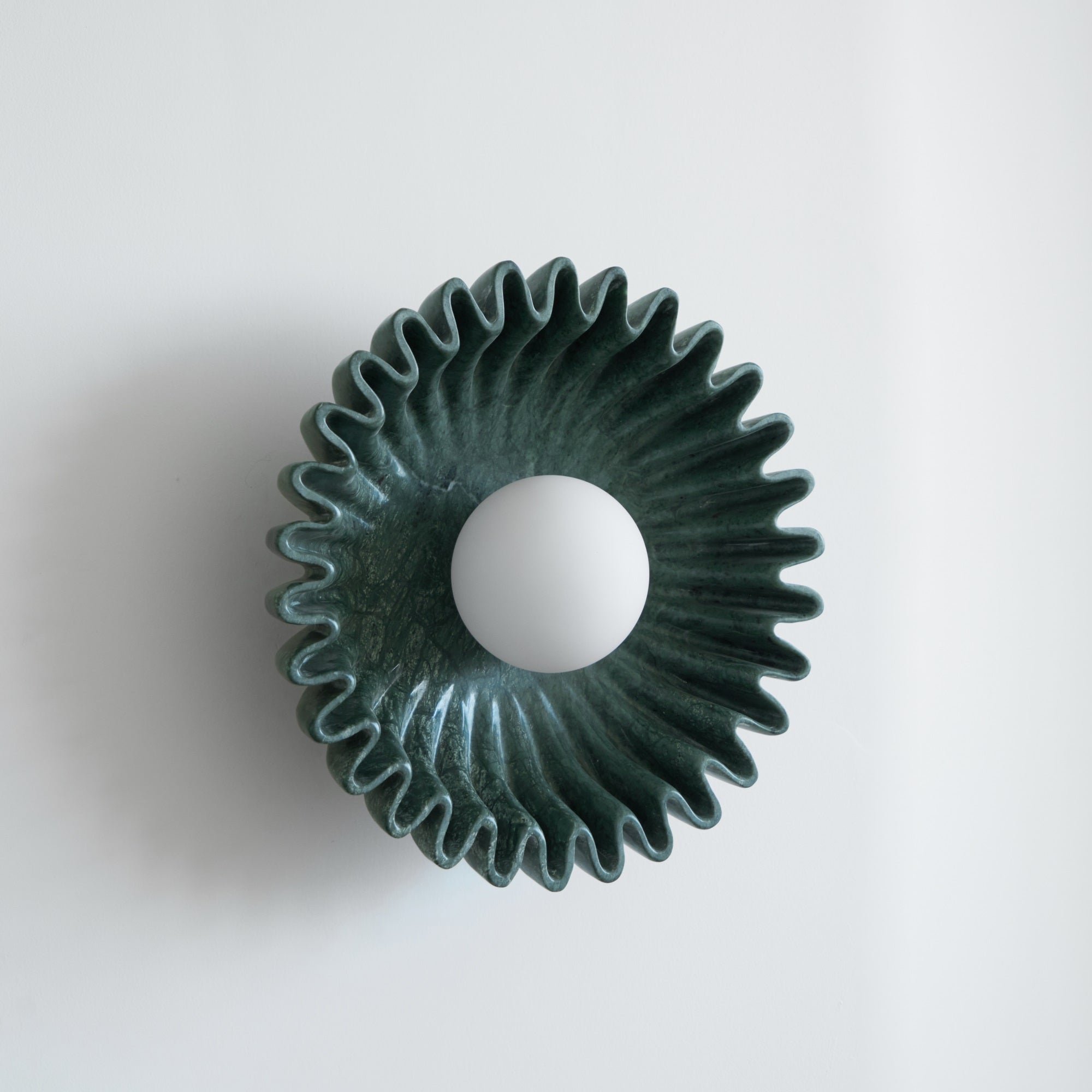 Wandleuchte Keramik Glas Dunkelgrün Weiß Schwarz Beige Skulptural-Letslighting