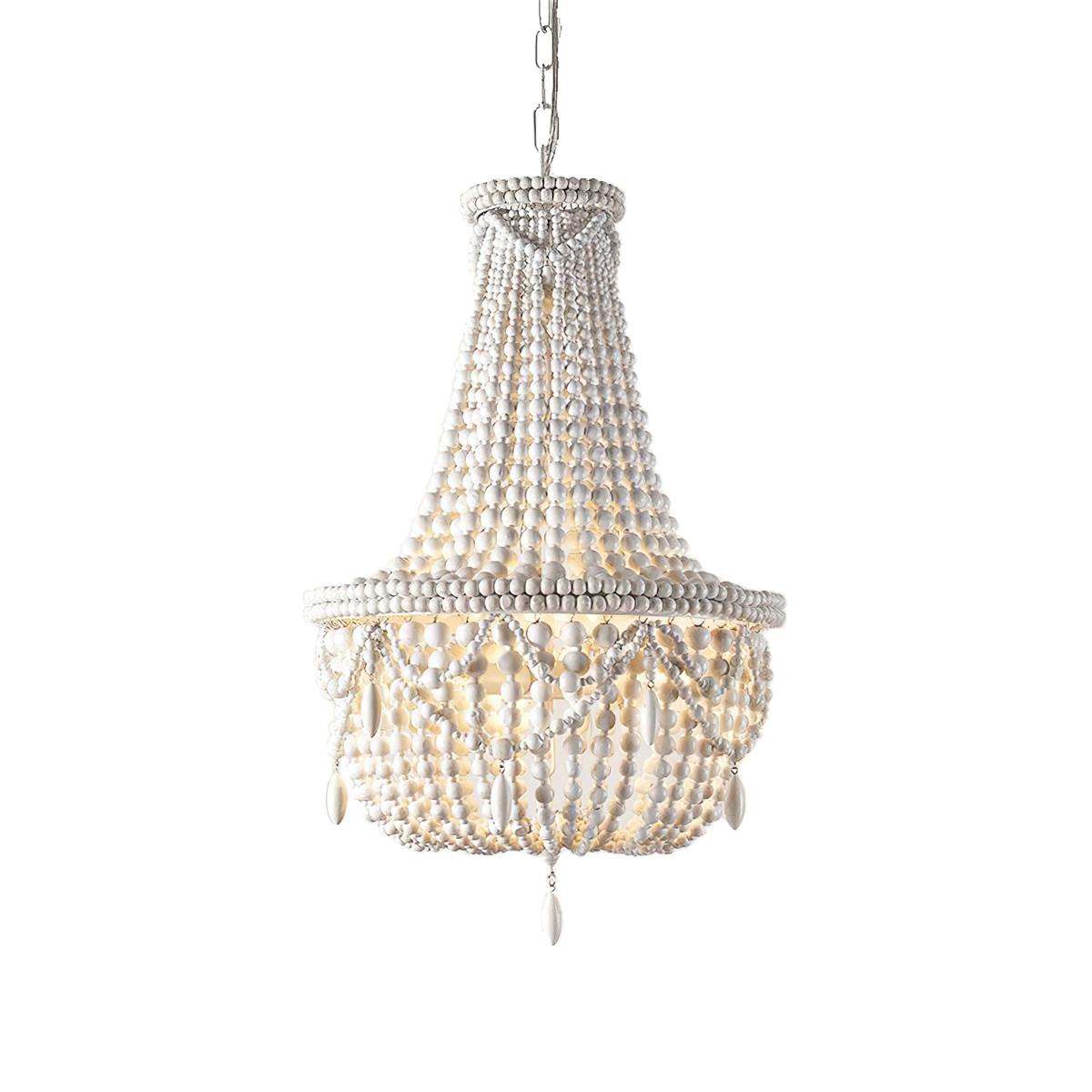 Eirikuvyu Postmoderner Luxus Perlen-Holz-Kronleuchter-Letslighting