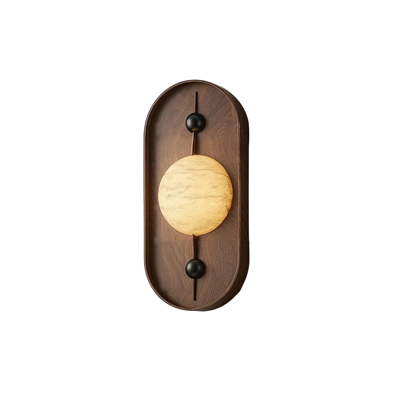 Driftwood Alabaster Wall Lamp Walnut Color