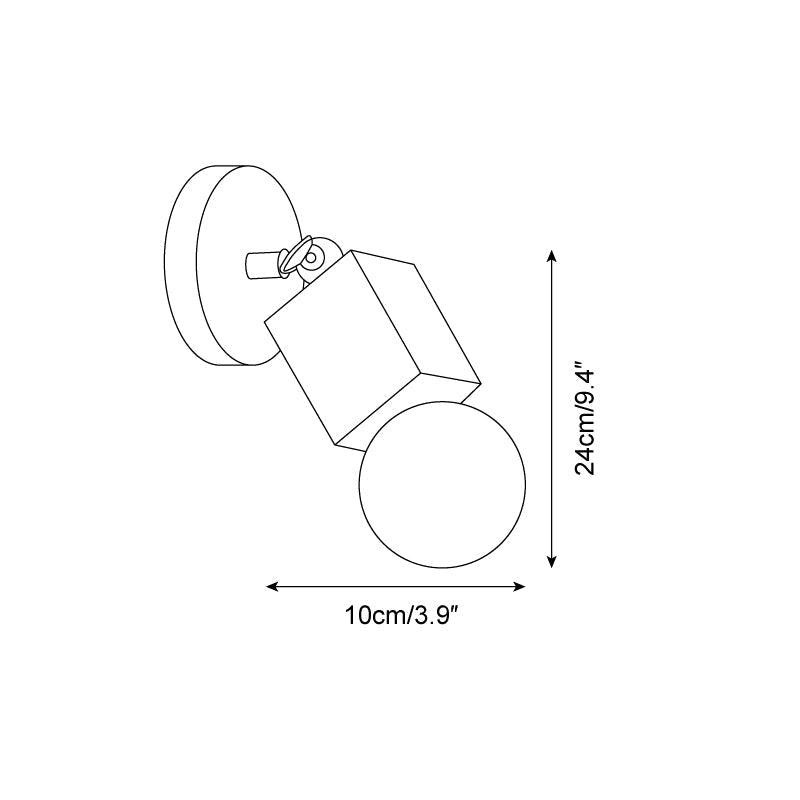 Ritta Cute Travertine Wall Lamp Wood Plate - Letslighting