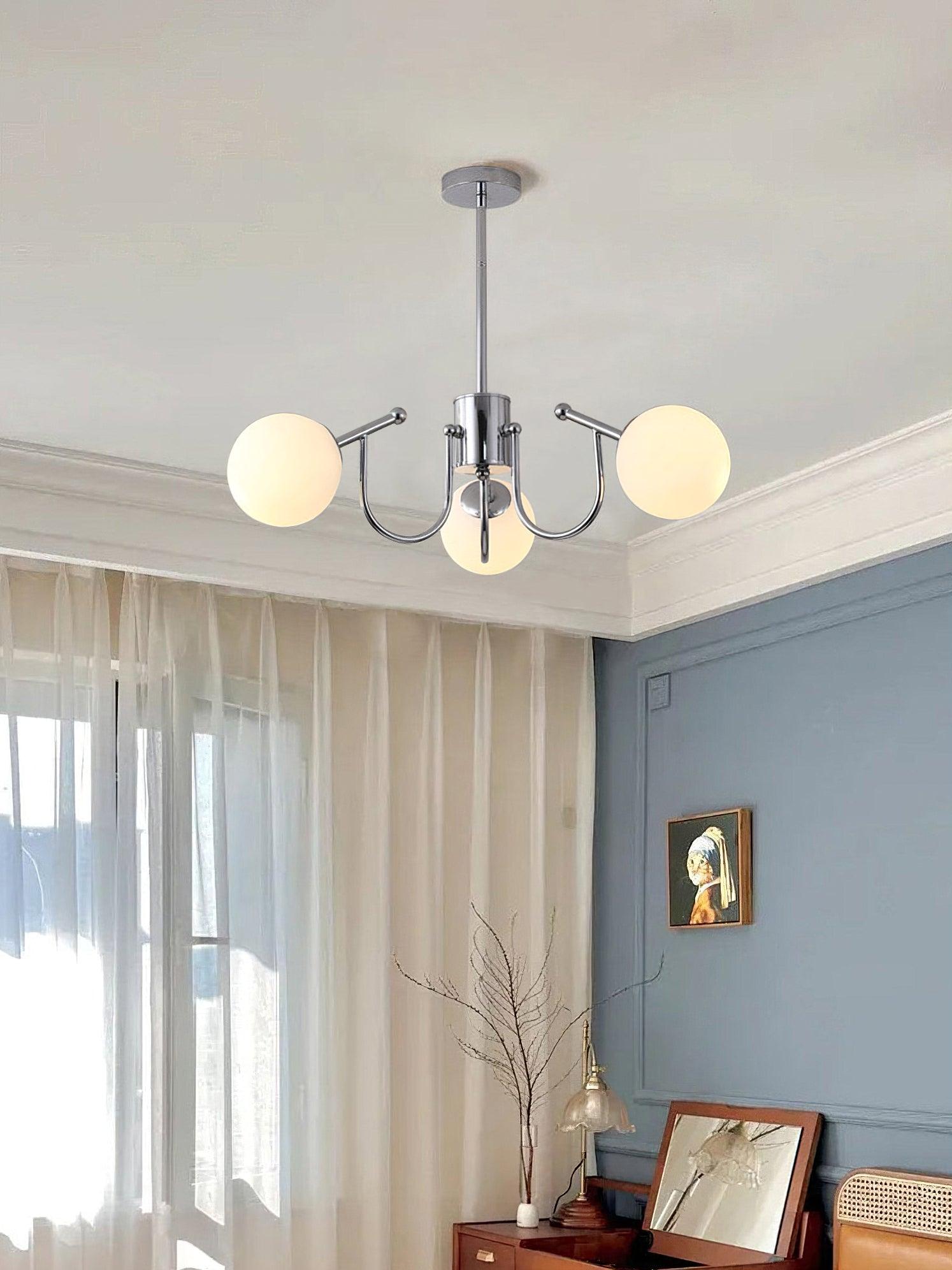 Aurora Kronleuchter Globe Chrom Modern-Letslighting