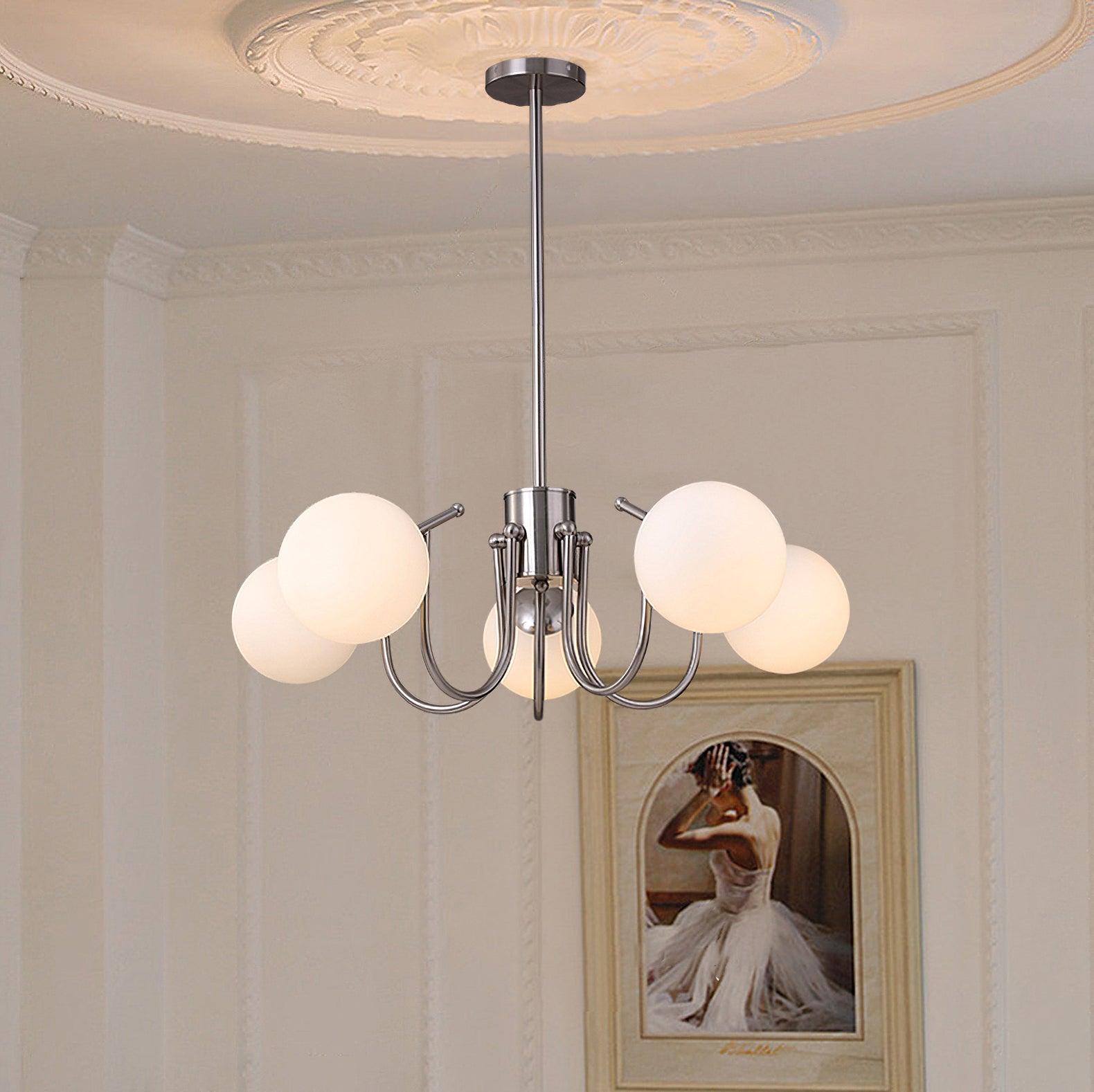 Aurora Kronleuchter Globe Chrom Modern-Letslighting
