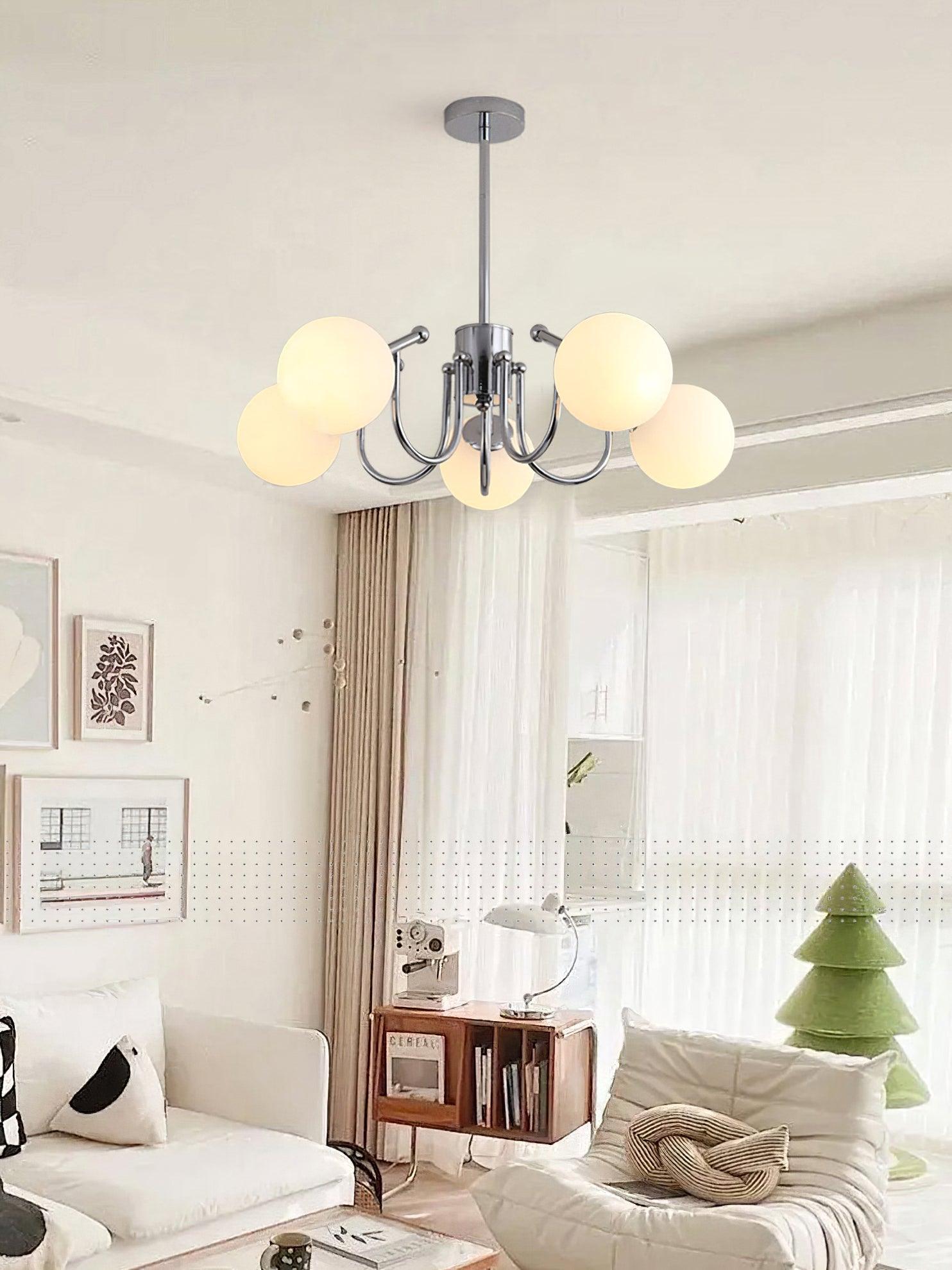 Aurora Kronleuchter Globe Chrom Modern-Letslighting