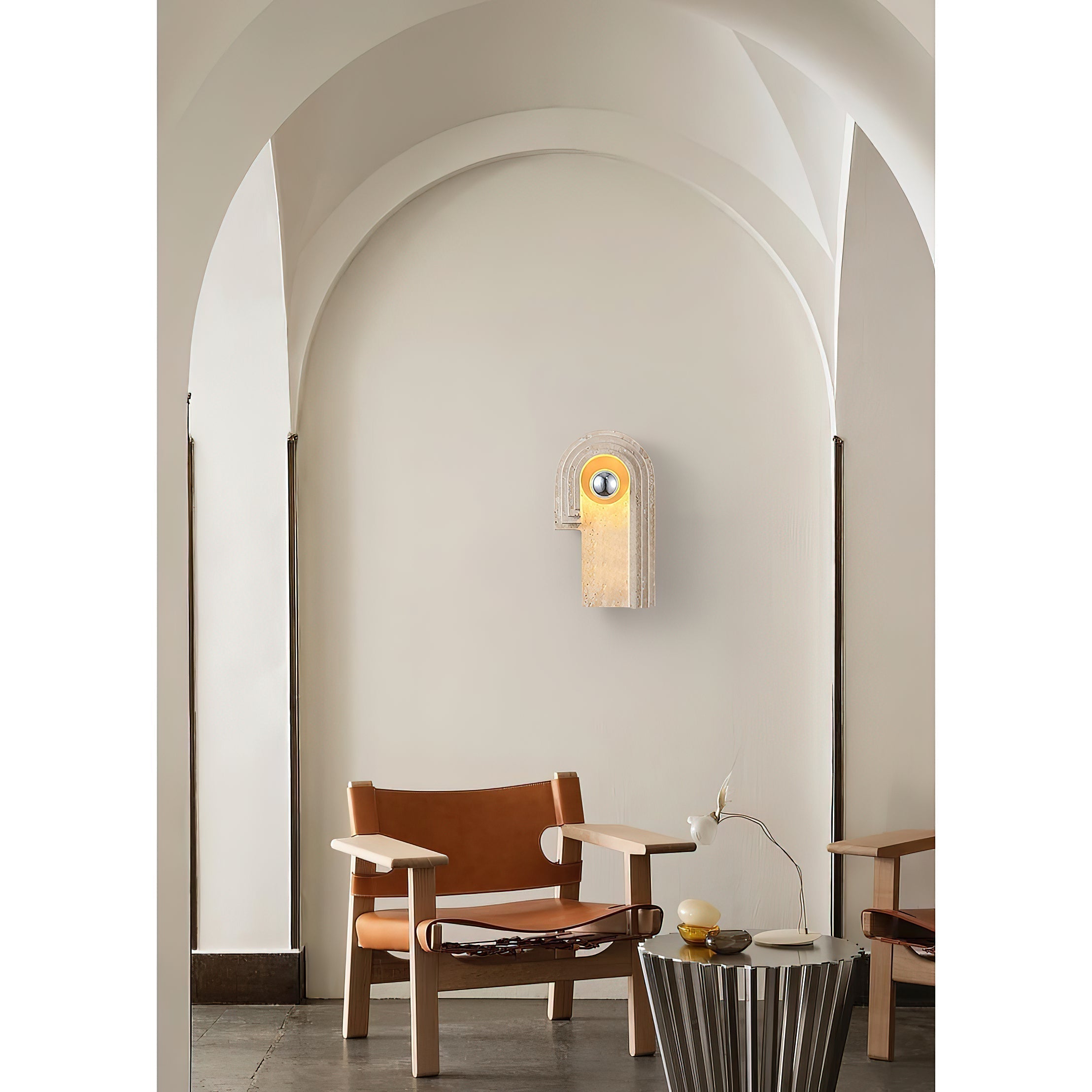 Mjolkuvyh Modern Minimalist Travertine Wall Lamp - Letslighting