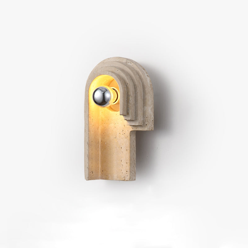 Mjolkuvyh Modern Minimalist Travertine Wall Lamp - Letslighting
