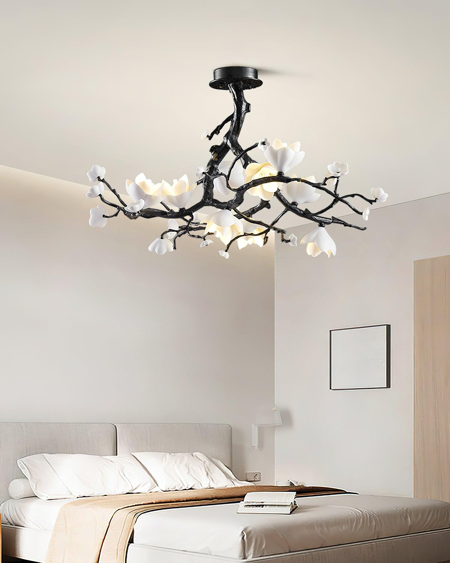 LustraPendelleuchte Schwarz Kupfer Baum Wilde Früchte-Letslighting