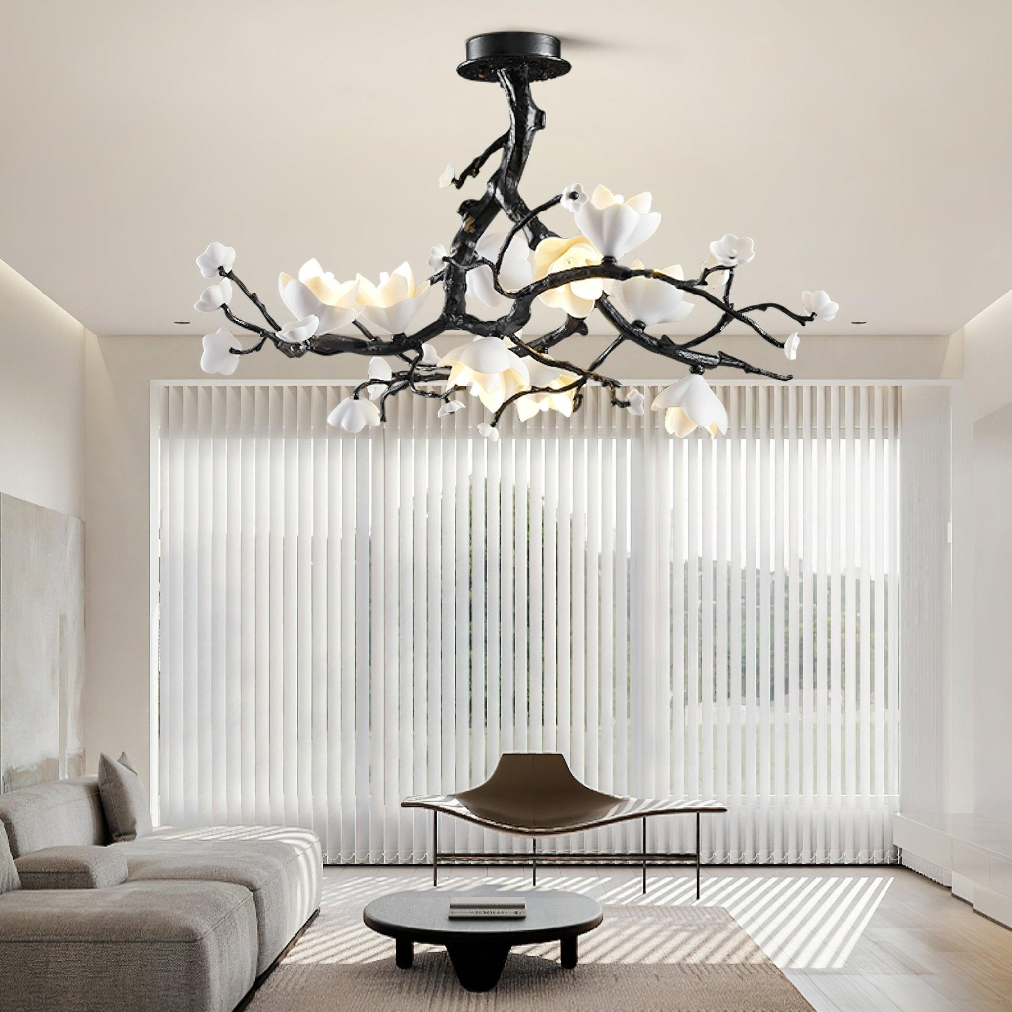 LustraPendelleuchte Schwarz Kupfer Baum Wilde Früchte-Letslighting