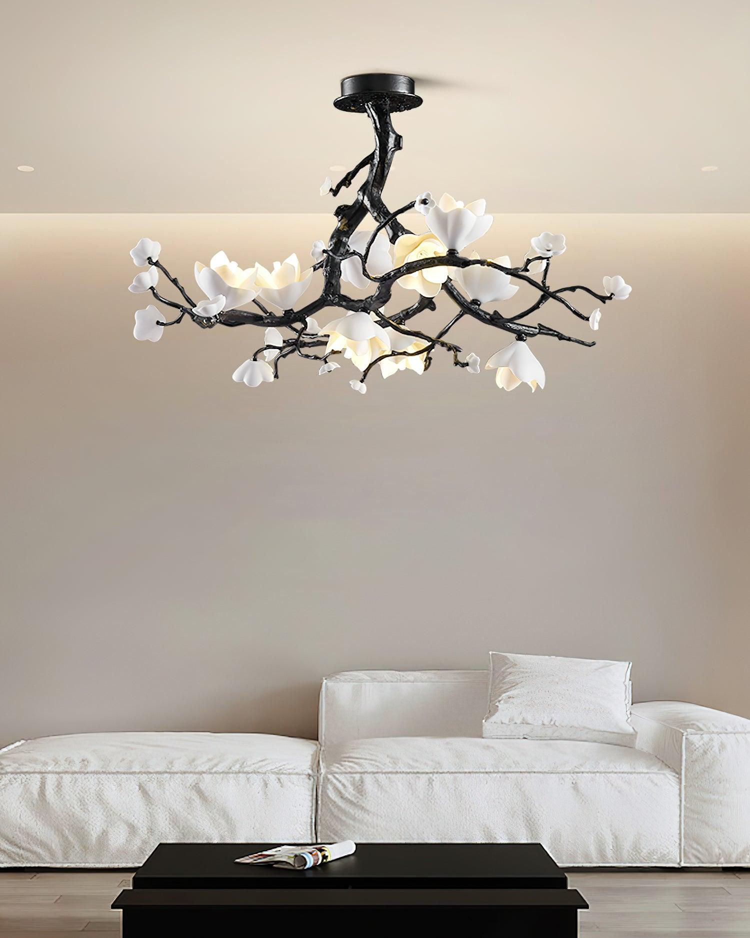 LustraPendelleuchte Schwarz Kupfer Baum Wilde Früchte-Letslighting