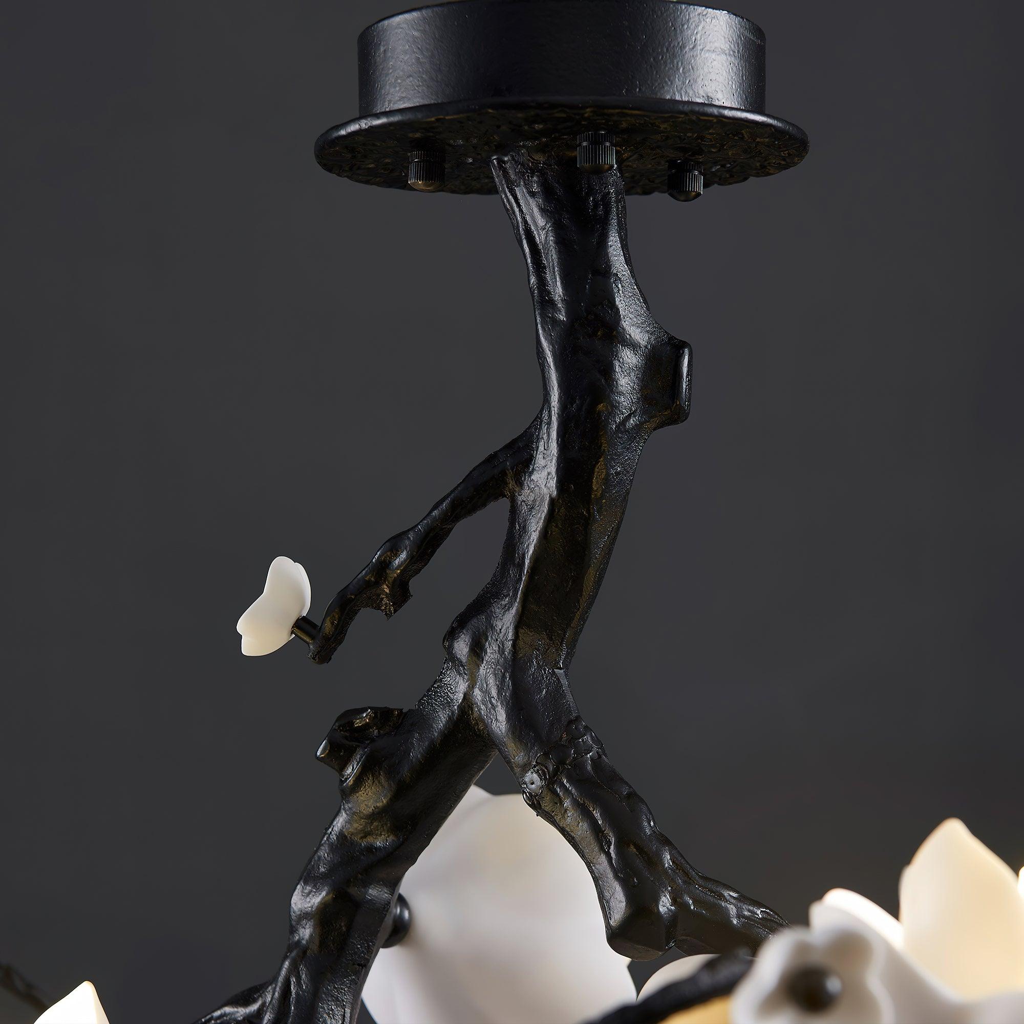 LustraPendelleuchte Schwarz Kupfer Baum Wilde Früchte-Letslighting