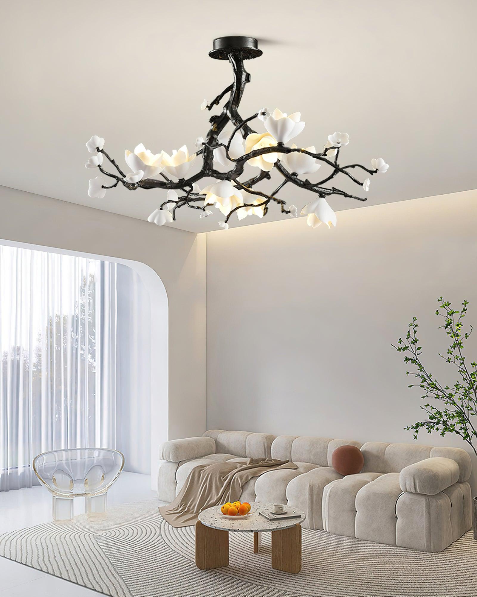 LustraPendelleuchte Schwarz Kupfer Baum Wilde Früchte-Letslighting