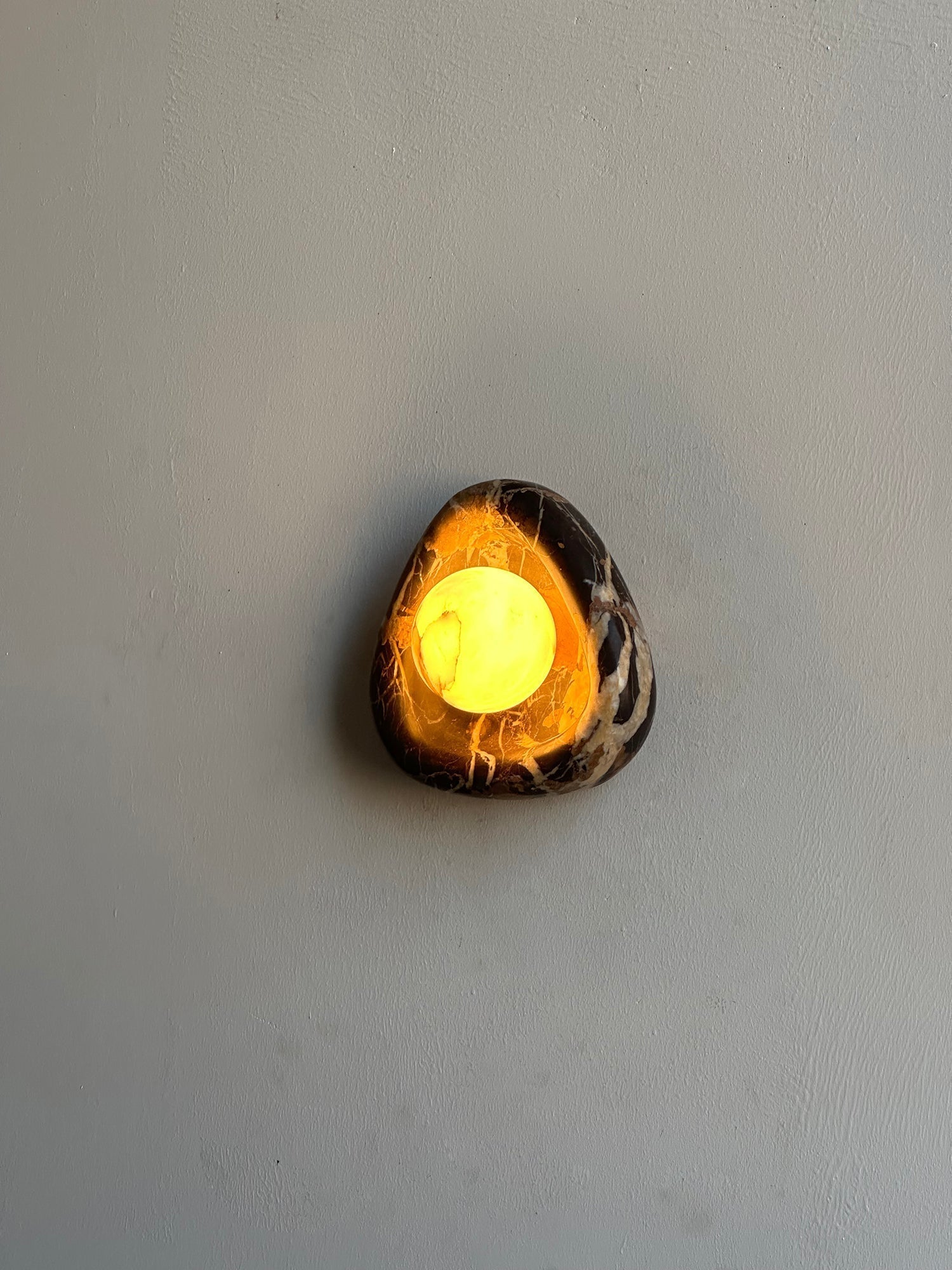 Ostruvyu Modern Minimalist Black Pearl Marble Wall Lamp - Letslighting