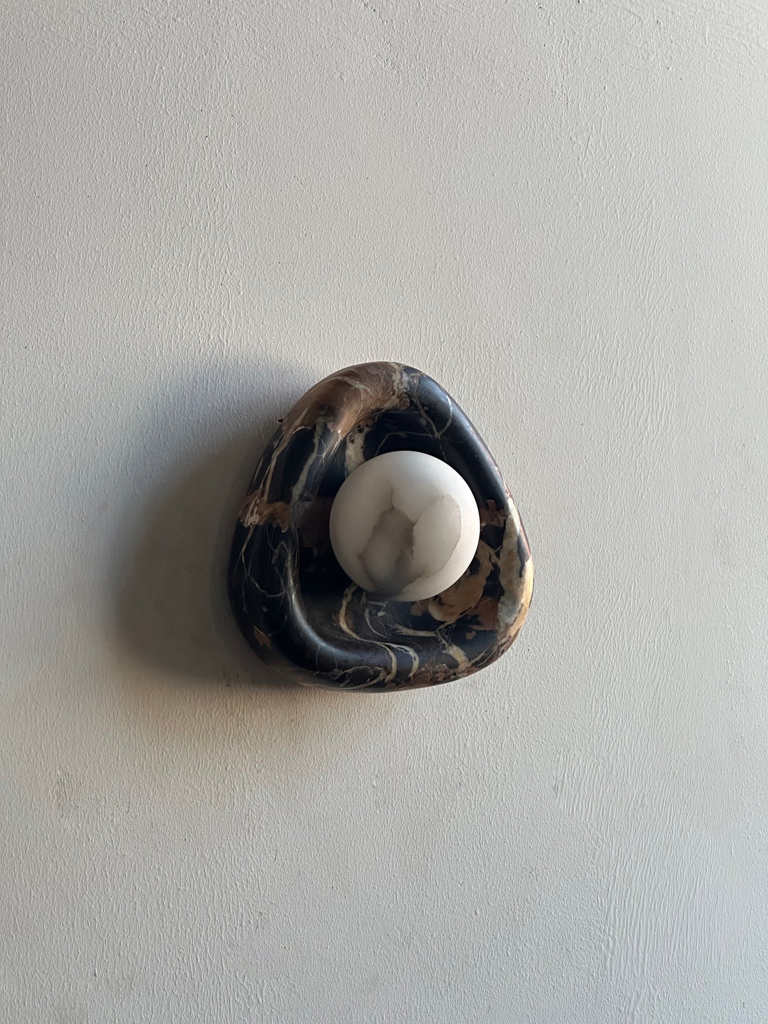 Ostruvyu Modern Minimalist Black Pearl Marble Wall Lamp - Letslighting