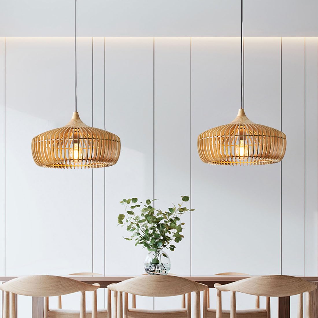 Muto Nordic Japanese Pendelleuchte Holz Schlafzimmer/Wohnzimmer-Letslighting