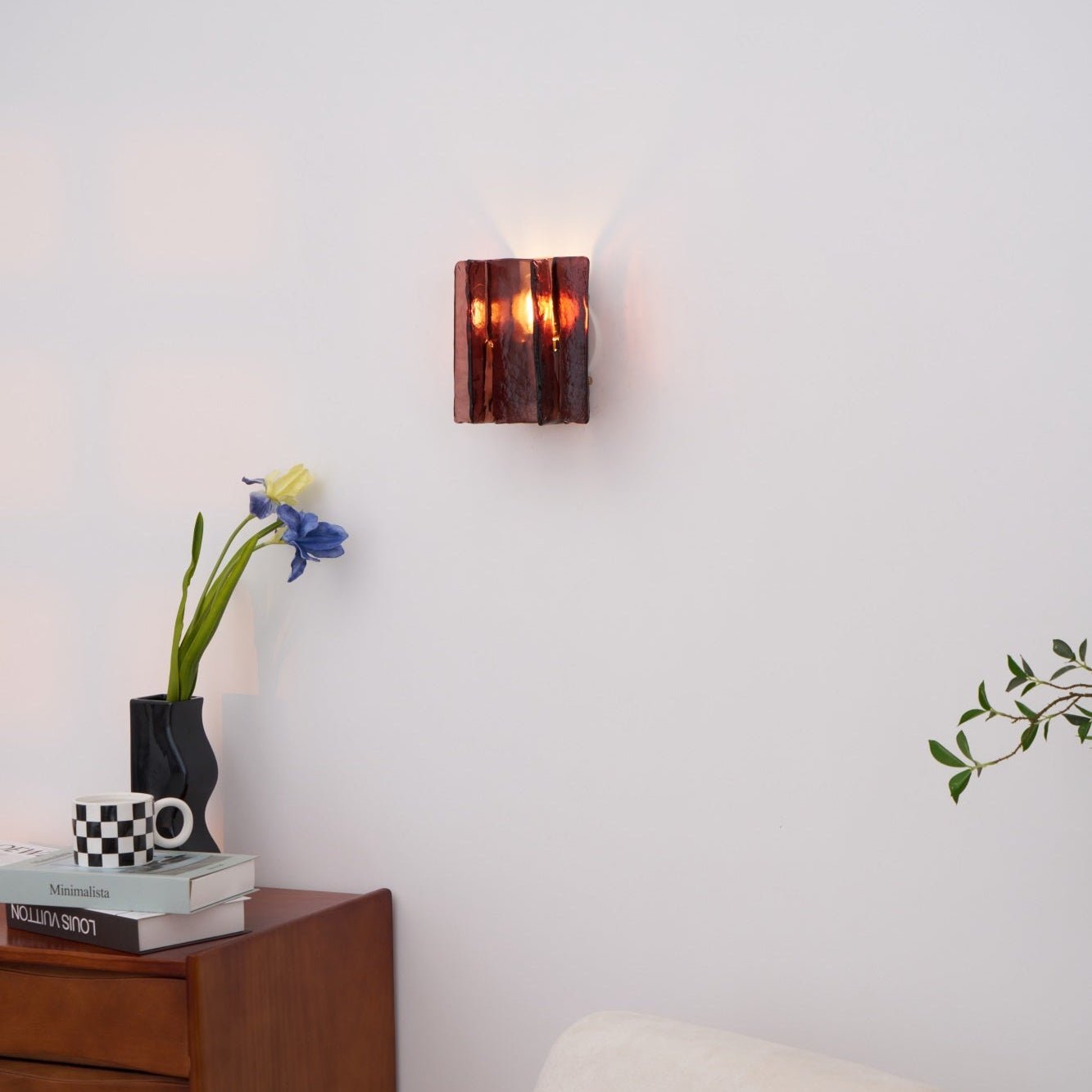 Solanic Minimalistische Glas Kunst Wandleuchte-Letslighting
