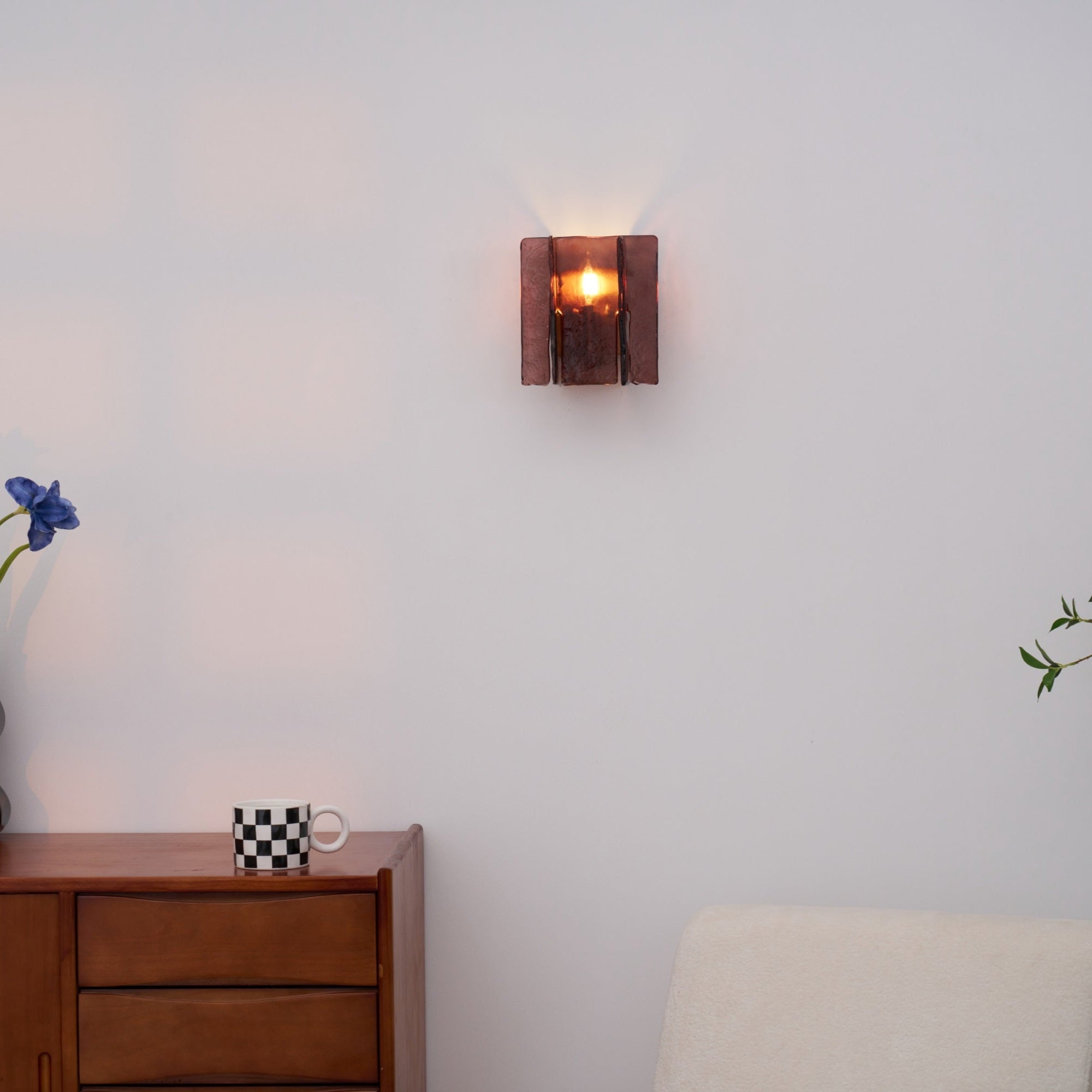 Solanic Minimalistische Glas Kunst Wandleuchte-Letslighting