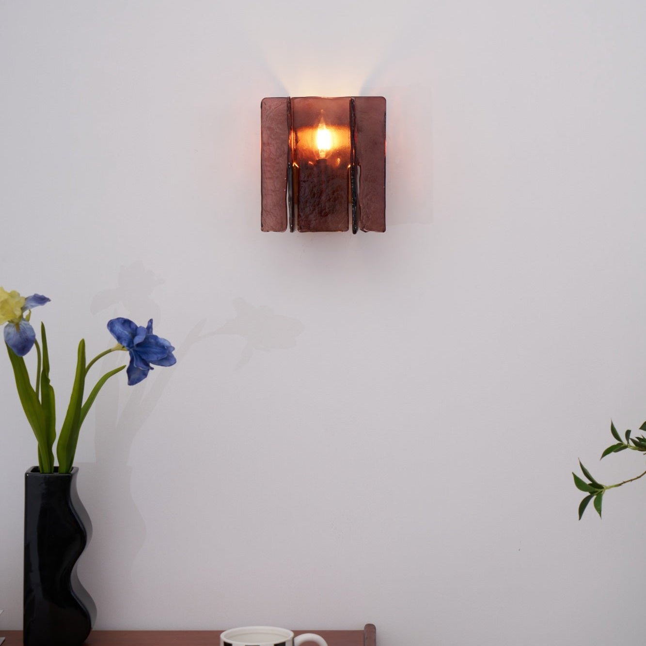Solanic Minimalistische Glas Kunst Wandleuchte-Letslighting
