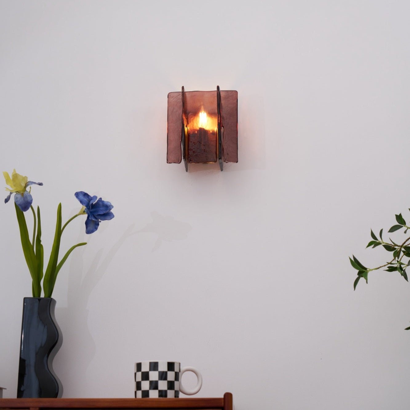 Solanic Minimalistische Glas Kunst Wandleuchte-Letslighting