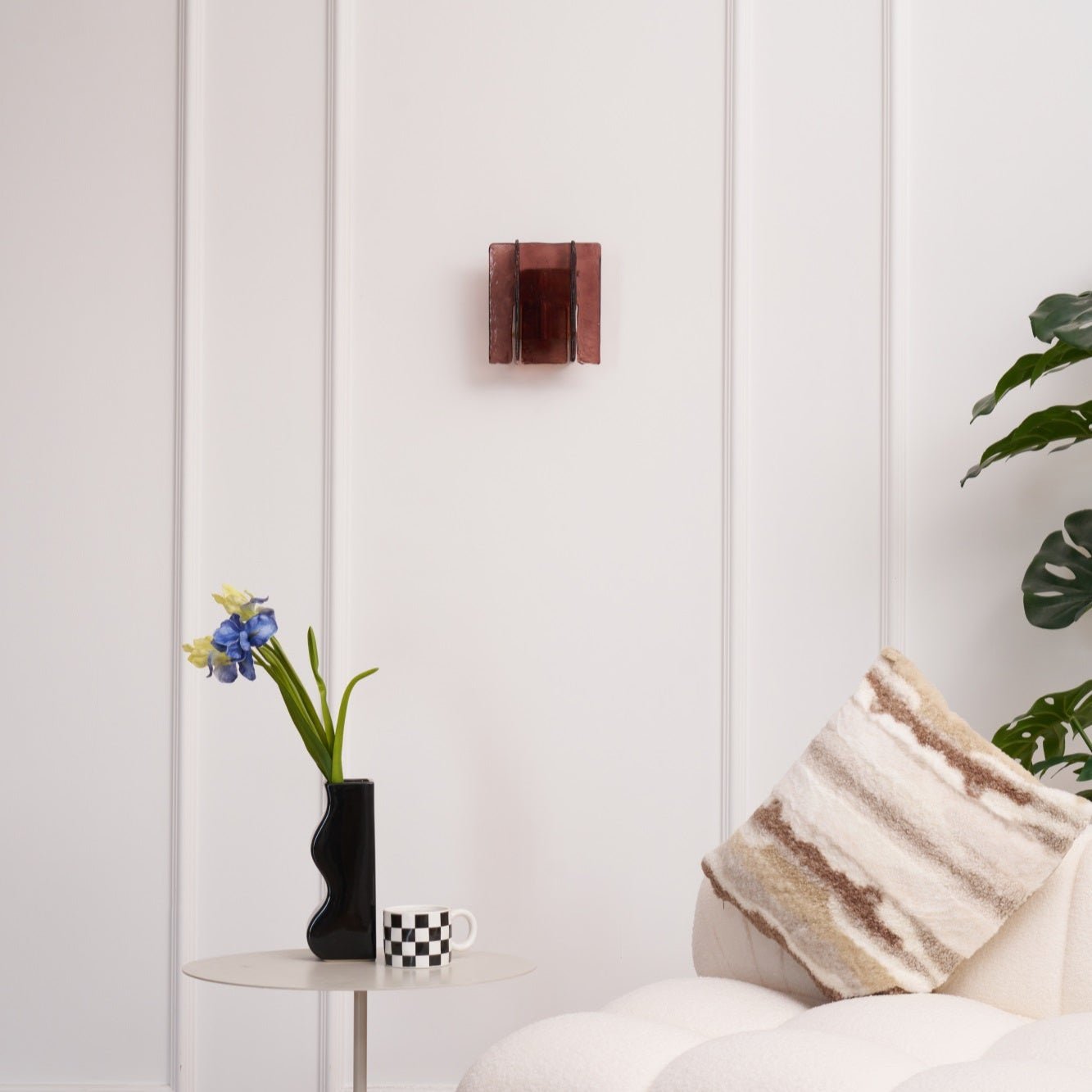 Solanic Minimalistische Glas Kunst Wandleuchte-Letslighting