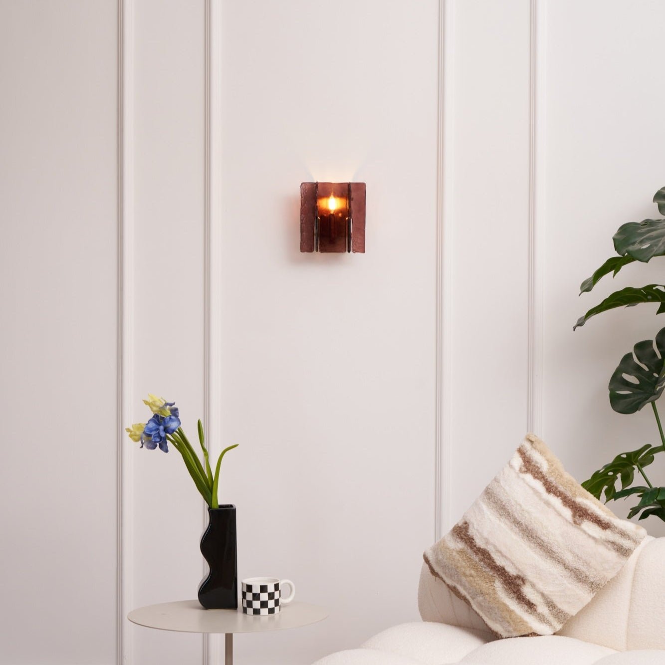 Solanic Minimalistische Glas Kunst Wandleuchte-Letslighting