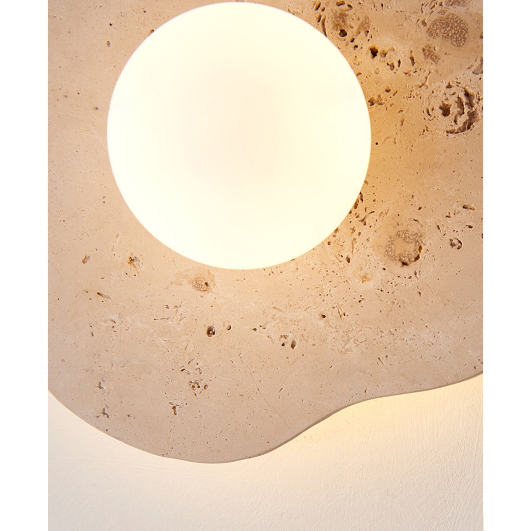 Tinduvyj Modern Minimalist Travertine Glass Wall Lamp - Letslighting