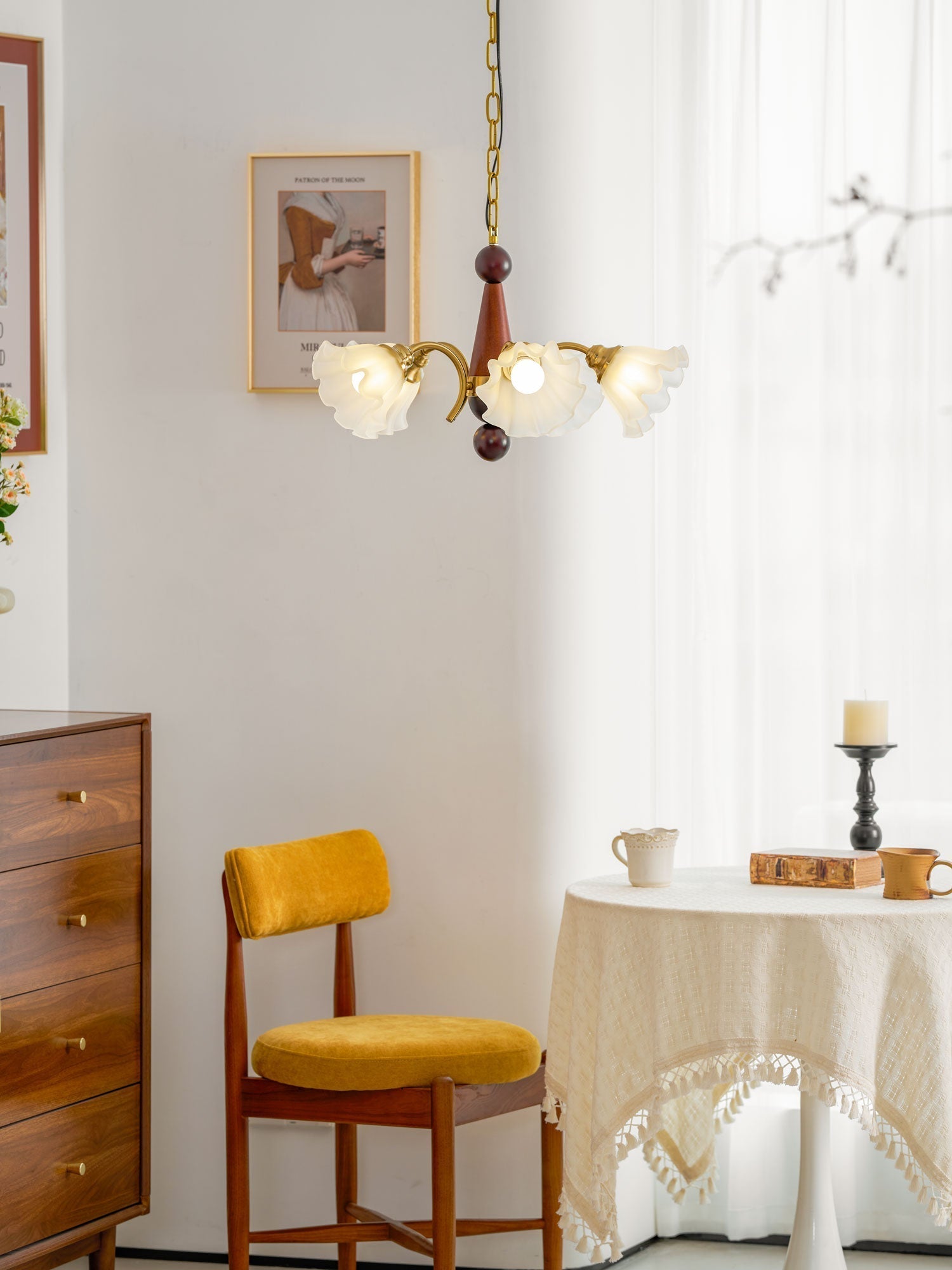 Ilvinan Traditionelle Eleganz Holz Glas Kronleuchter-Letslighting