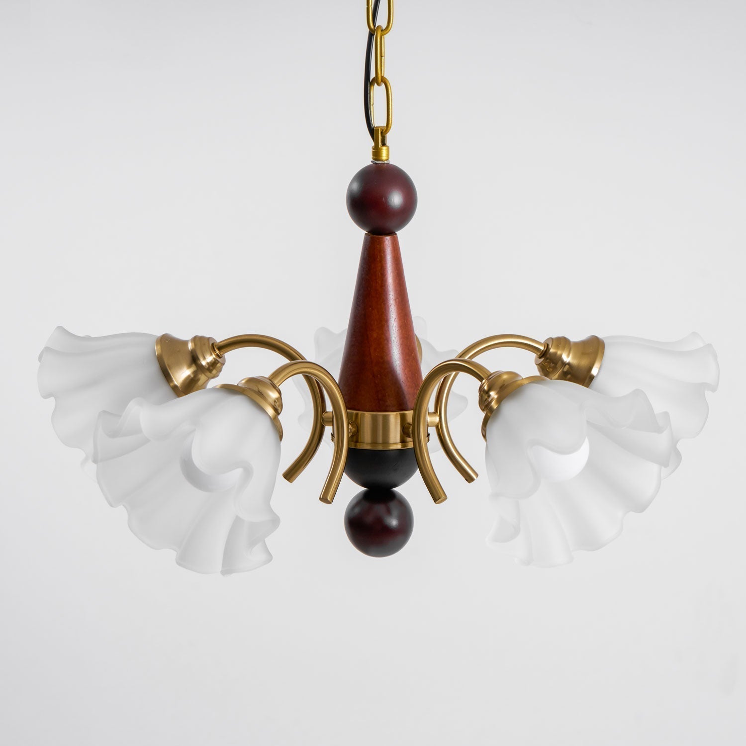 Ilvinan Traditionelle Eleganz Holz Glas Kronleuchter-Letslighting