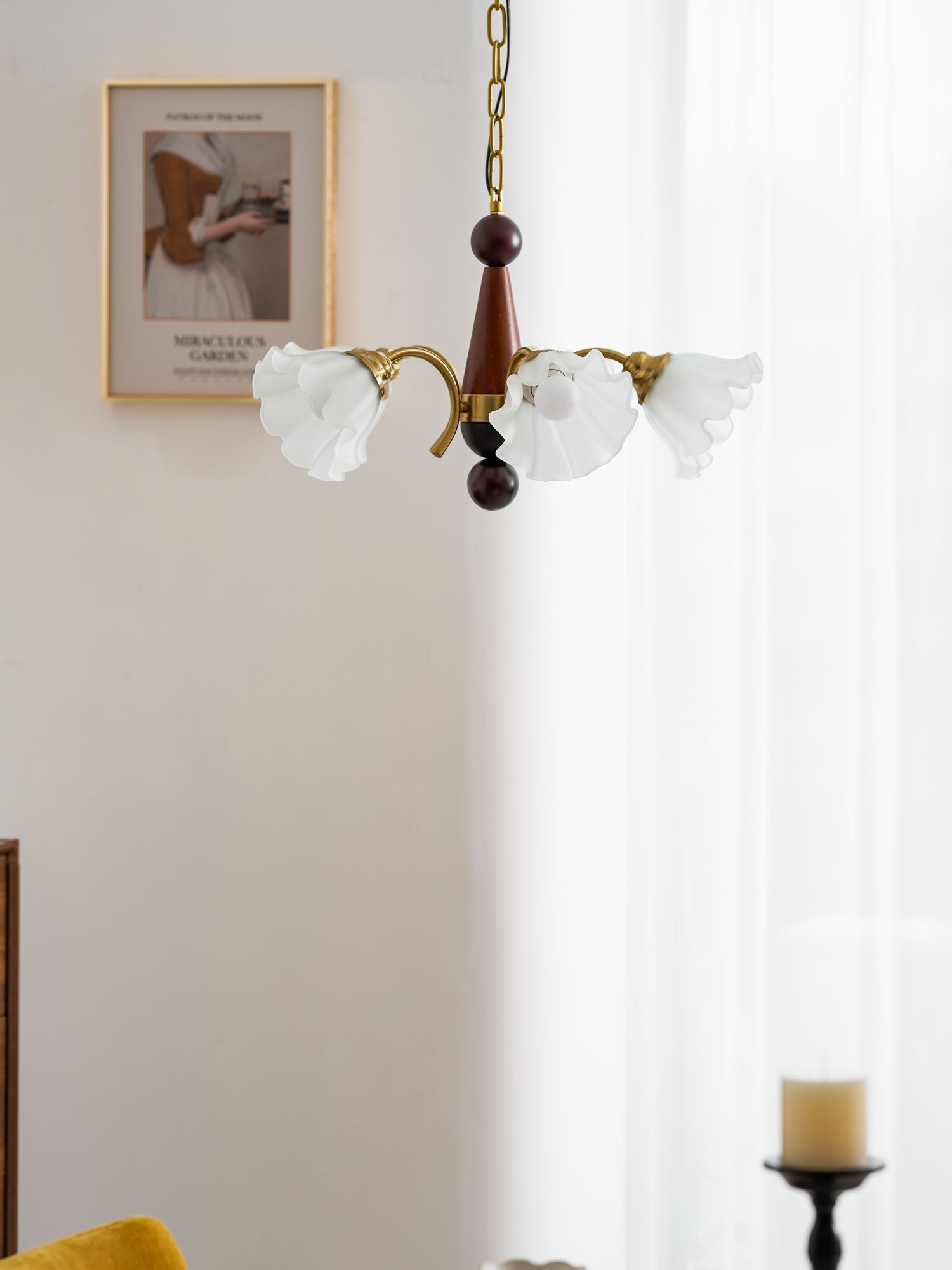 Ilvinan Traditionelle Eleganz Holz Glas Kronleuchter-Letslighting