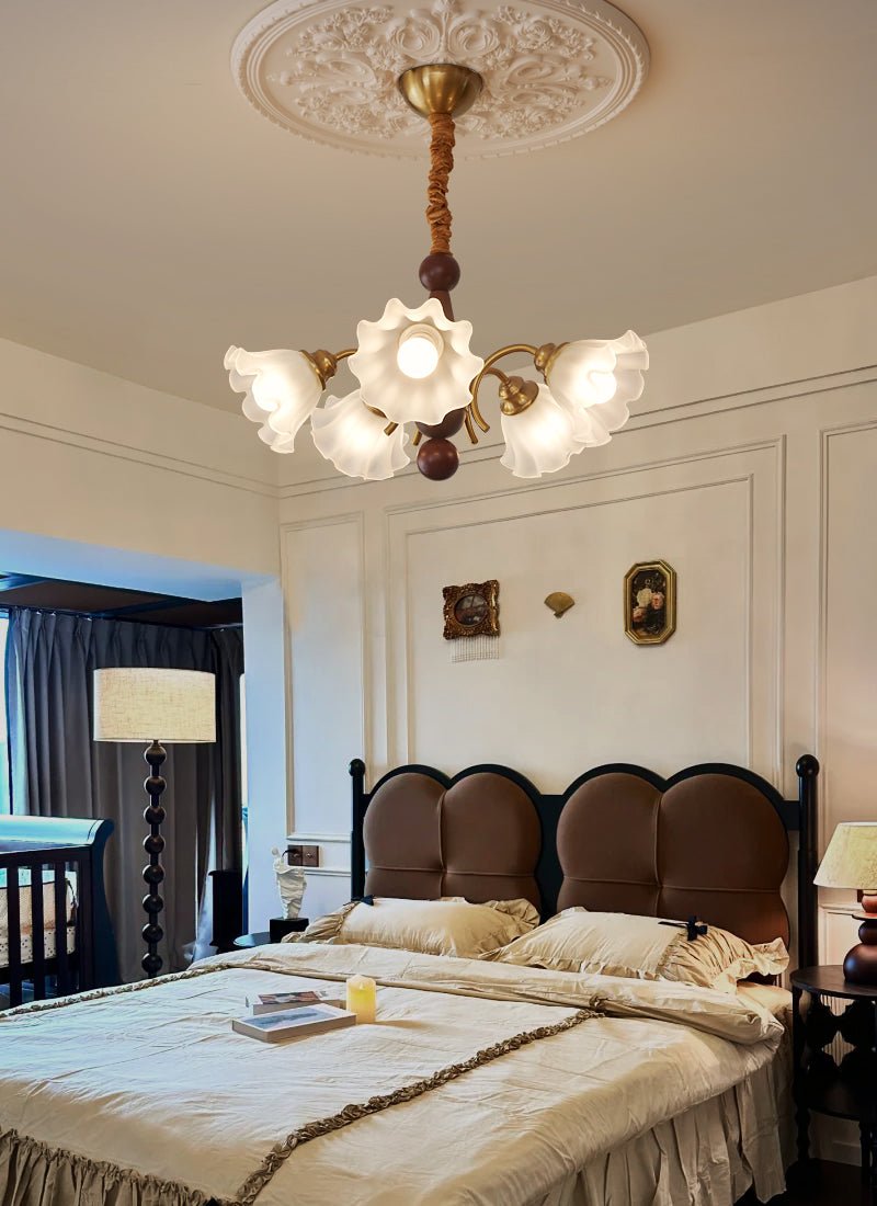 Ilvinan Traditionelle Eleganz Holz Glas Kronleuchter-Letslighting