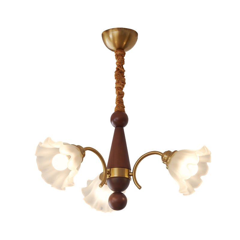 Ilvinan Traditionelle Eleganz Holz Glas Kronleuchter-Letslighting
