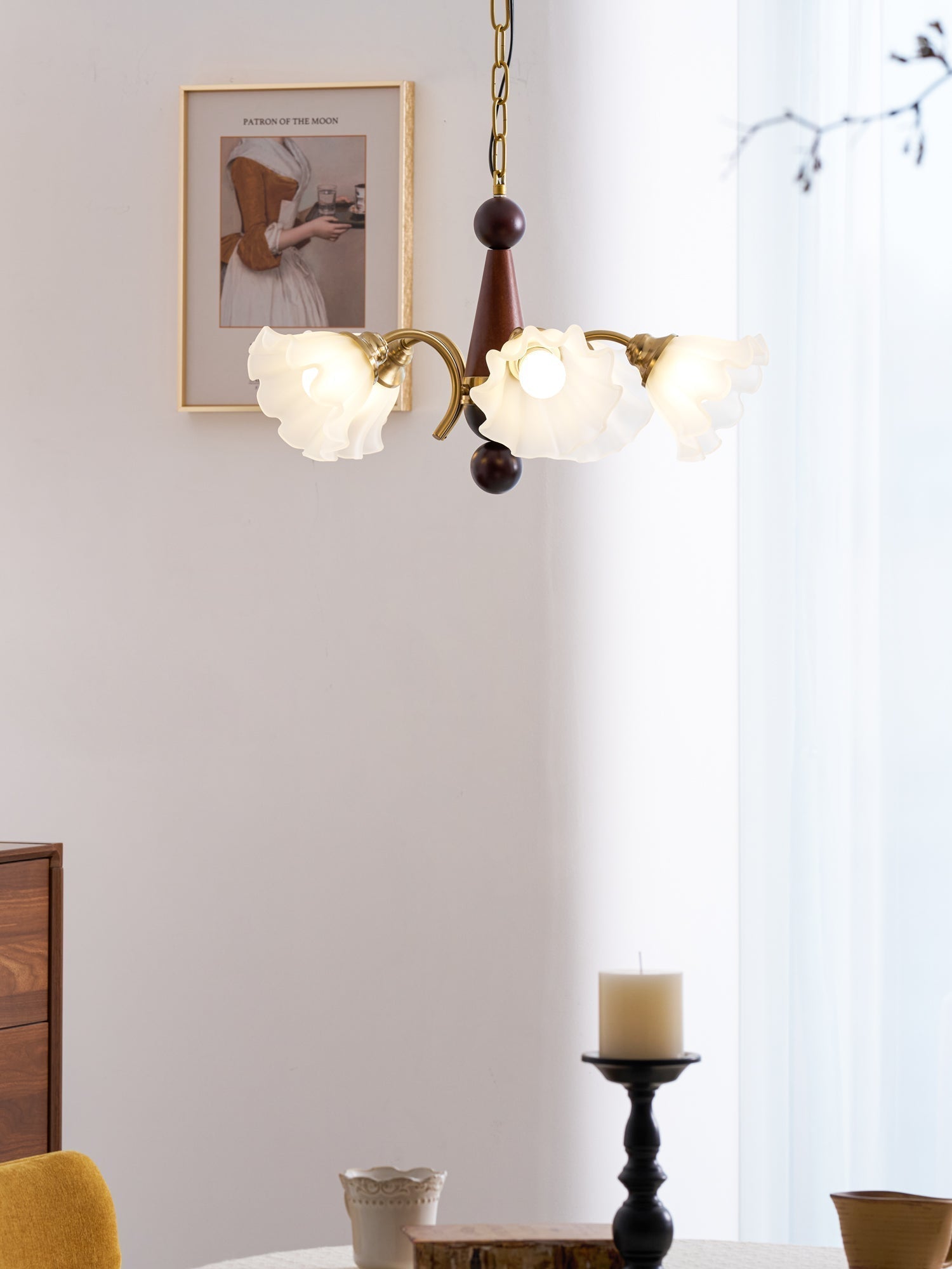 Ilvinan Traditionelle Eleganz Holz Glas Kronleuchter-Letslighting
